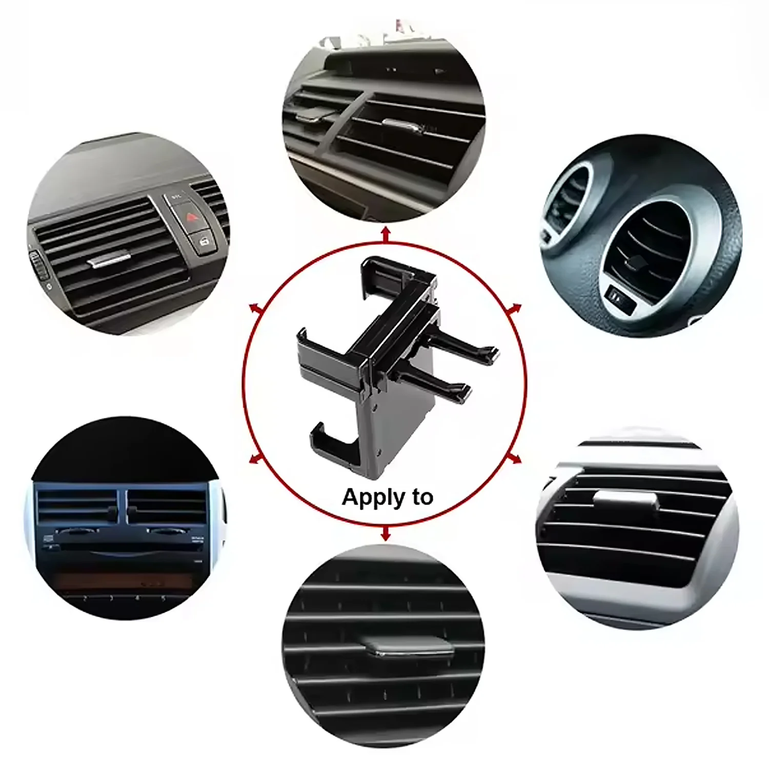 Smartphone Car Holder – Air Vent & Dashboard Bracket (1 Pc) - Image 5