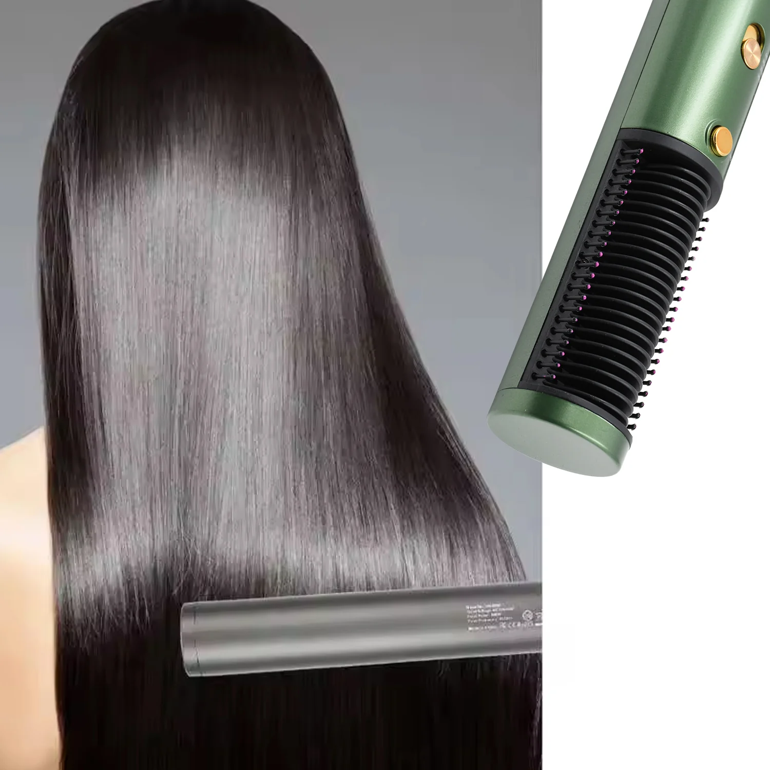 Hair Straightener Comb, Anti Scald Hot Comb Negative Ion Hair Straightener Brush Straightener 3 Gear Constant Temperature for Quick and Professional Hair Salon at Home (1200w), Hair accessories - Image 4