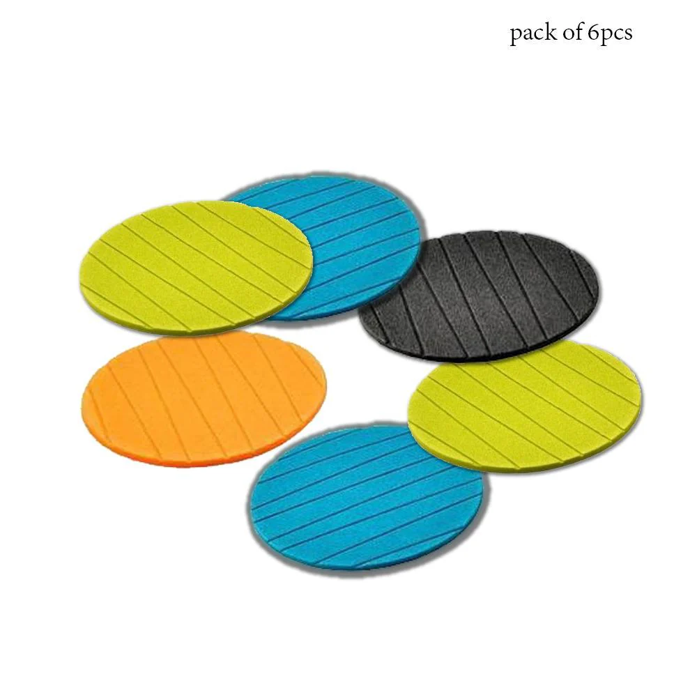 6 Pcs Round Silicone Cup Mats for Tea, Coffee, Mug & Wine – Home Use - Image 3