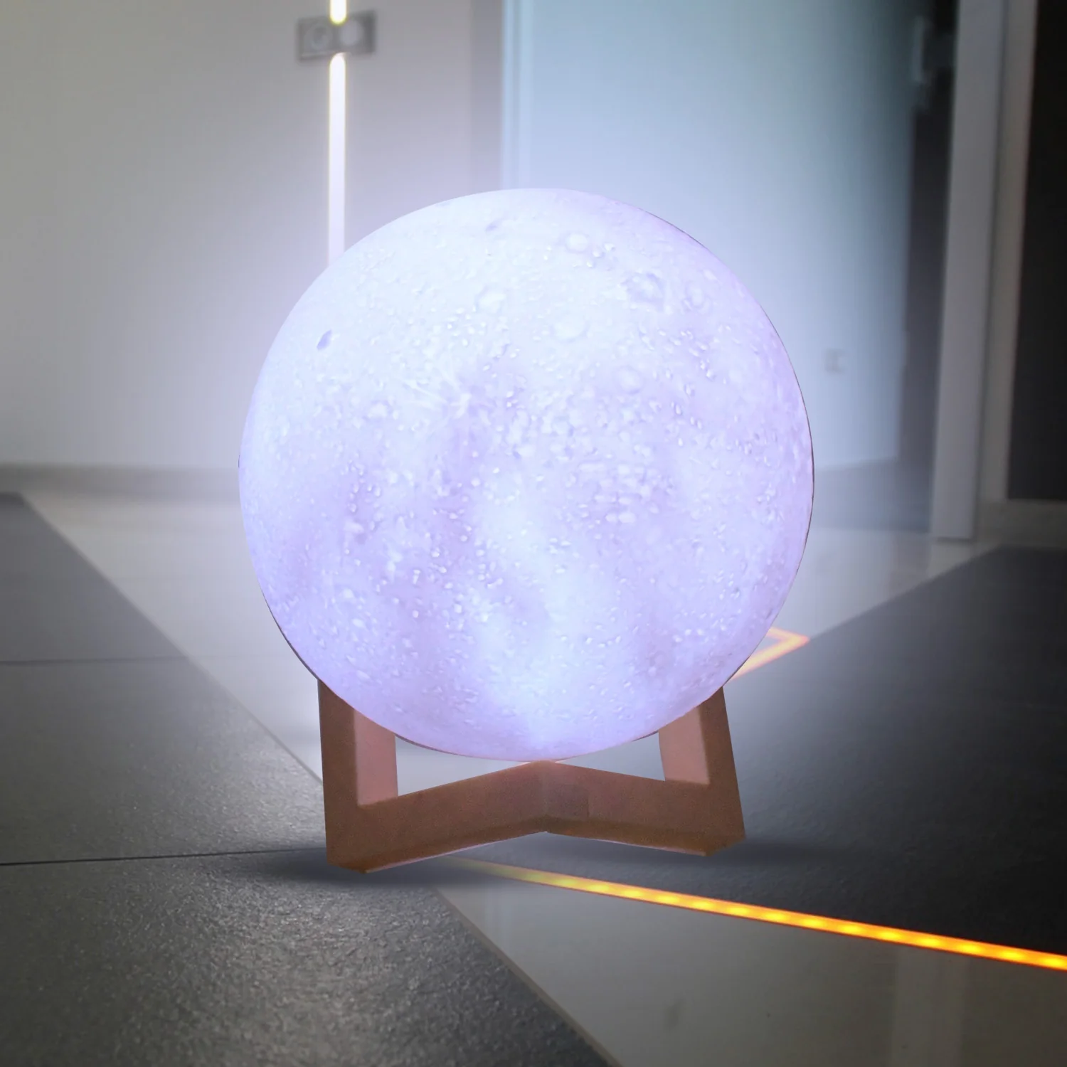 Moon Night Lamp with Plastic Stand Night Lamp for Bedroom (19 x14 Cm / 1 Pc) - Image 7
