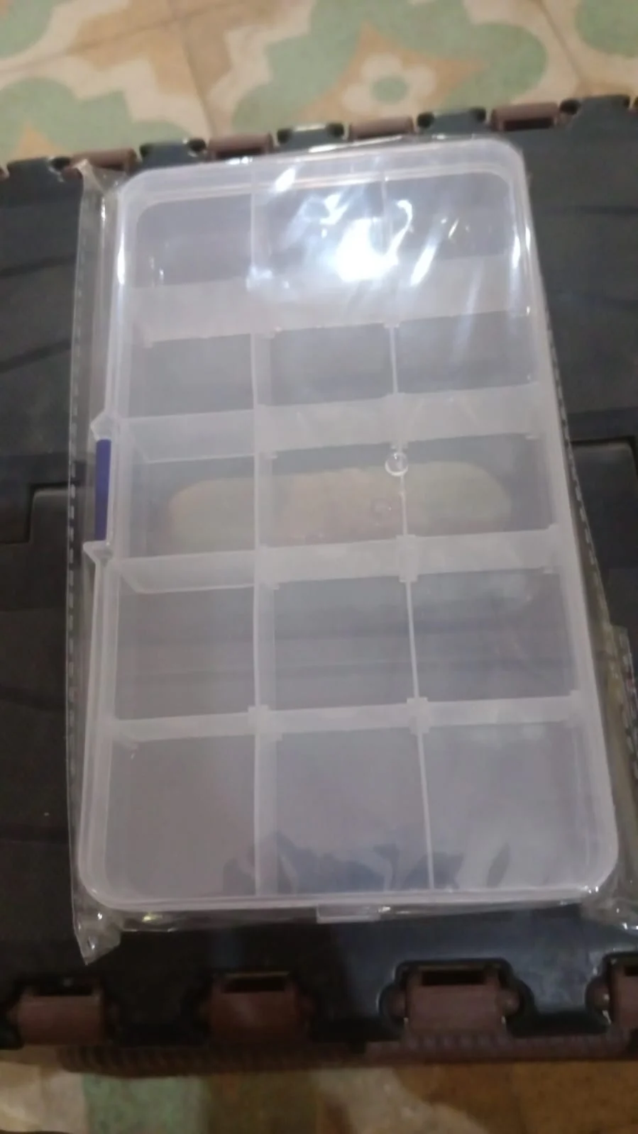 15-Grid Clear Plastic Jewelry Organizer Box with Dividers (1 Pc) - Image 7