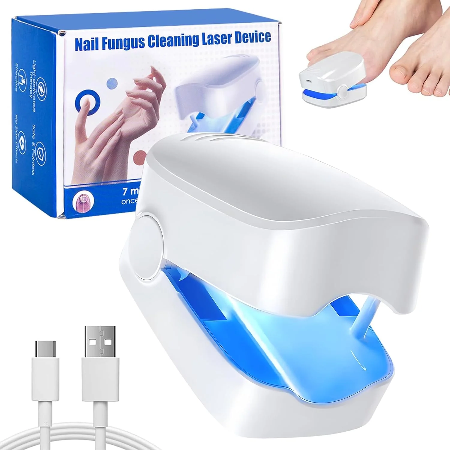Rechargeable Nail Fungus Laser – Anti-Fungal Device Toenails, Hands & Feet (Home Use) - Image 3