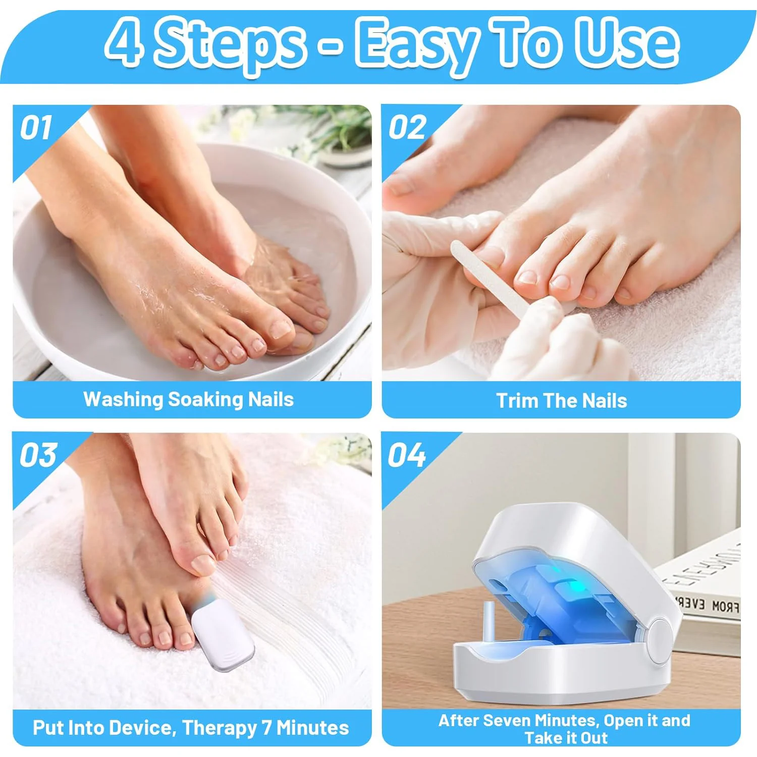 Rechargeable Nail Fungus Laser – Anti-Fungal Device Toenails, Hands & Feet (Home Use) - Image 7