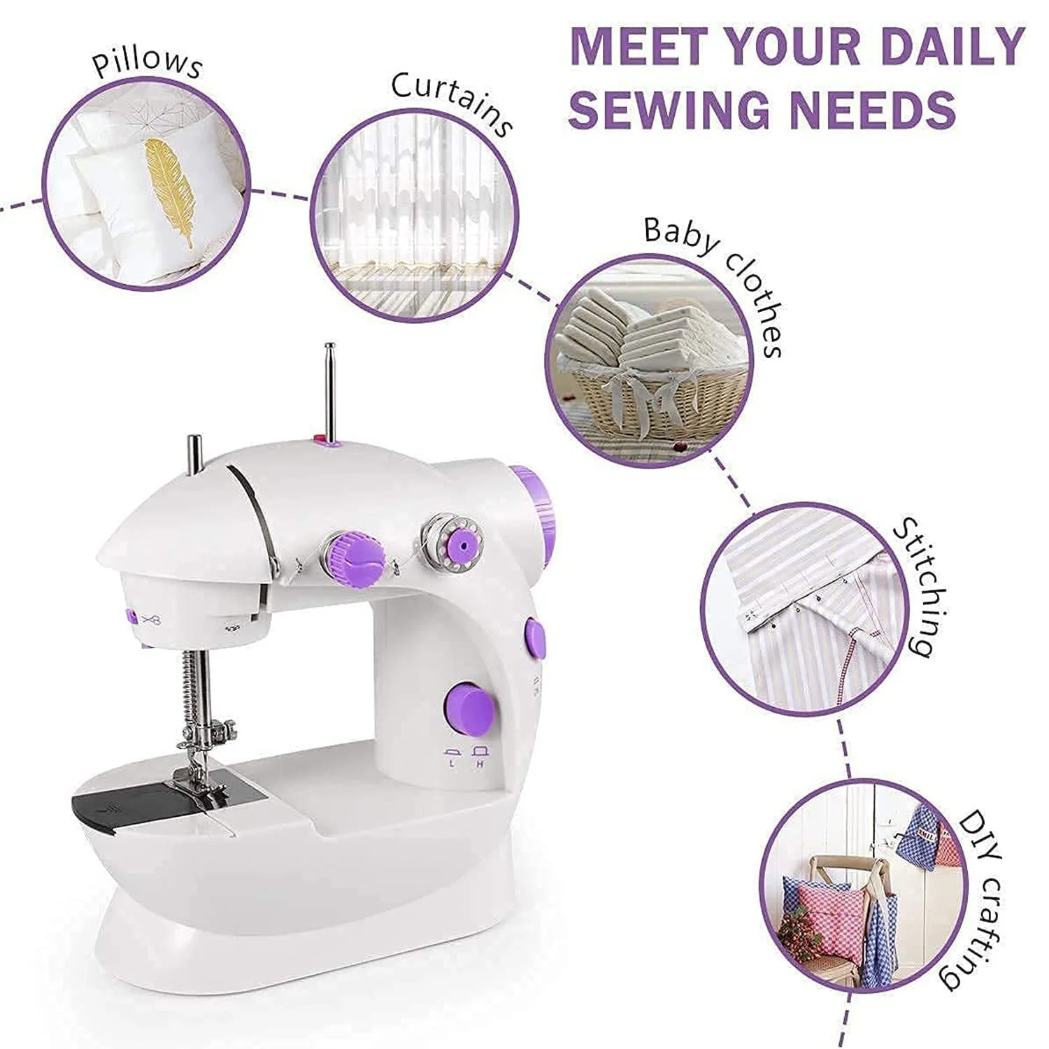 Home Tailoring Sewing Machine With Extension Table Set,  Portable Stitching Machine - Image 6