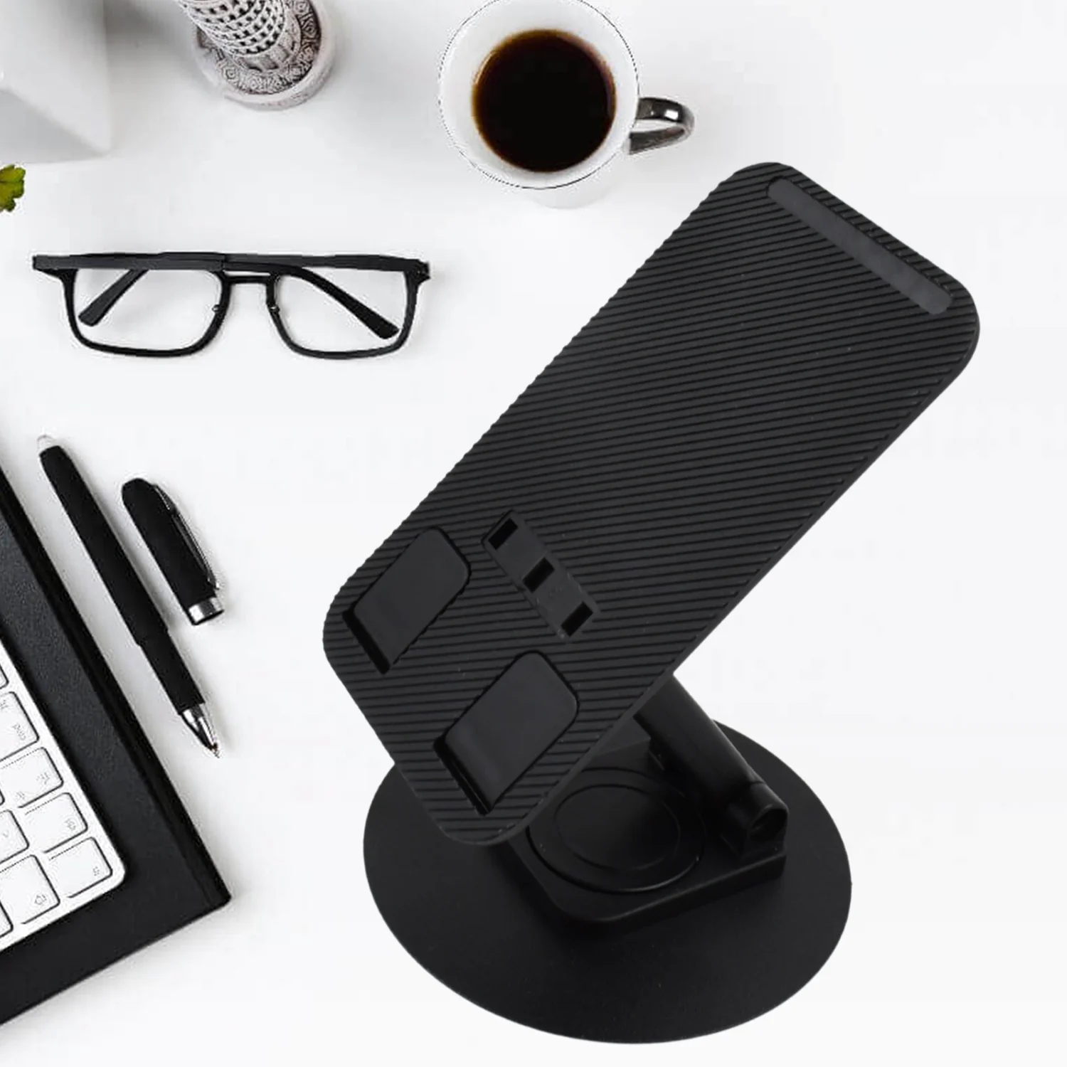 Rotating Foldable Mobile Stand – Height & Angle Adjustable Phone Holder Desk (1 Pc) - Image 4