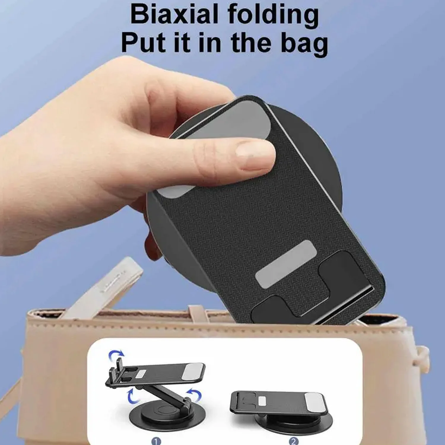 Rotating Foldable Mobile Stand – Height & Angle Adjustable Phone Holder Desk (1 Pc) - Image 6