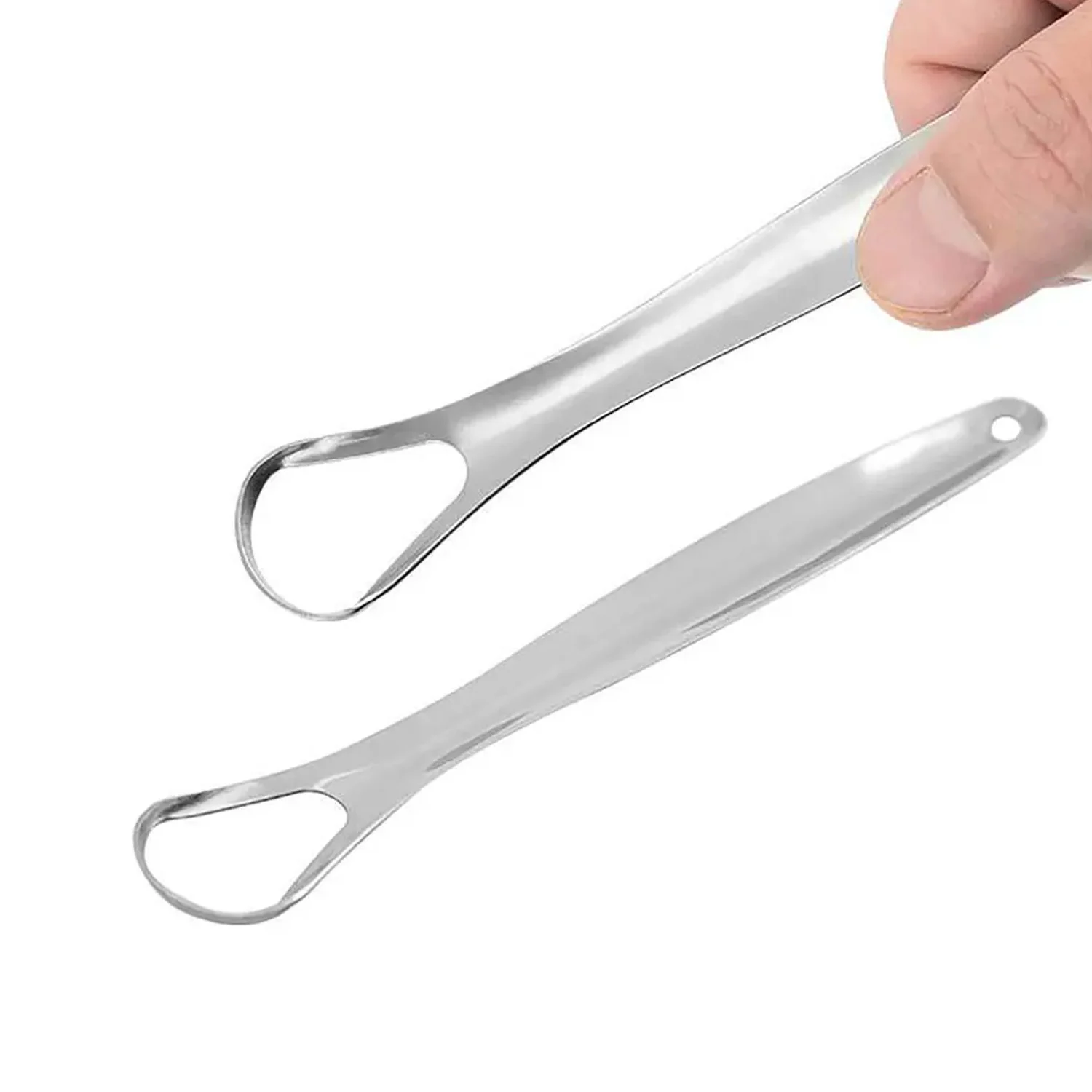 Stainless Steel Tongue Scraper Bad Breath & Oral Hygiene, Metal Case Included (1 Pc) - Image 7