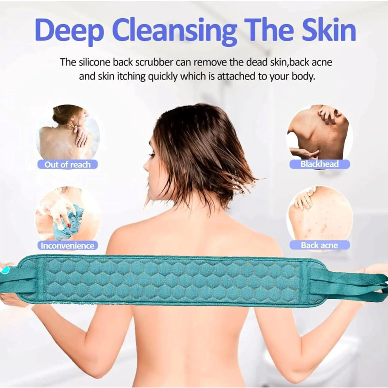 Bath Shower Scrubber Set – Dual-Sided Loofah Sponge & Bath Brush Deep Clean (2 Pcs) - Image 5