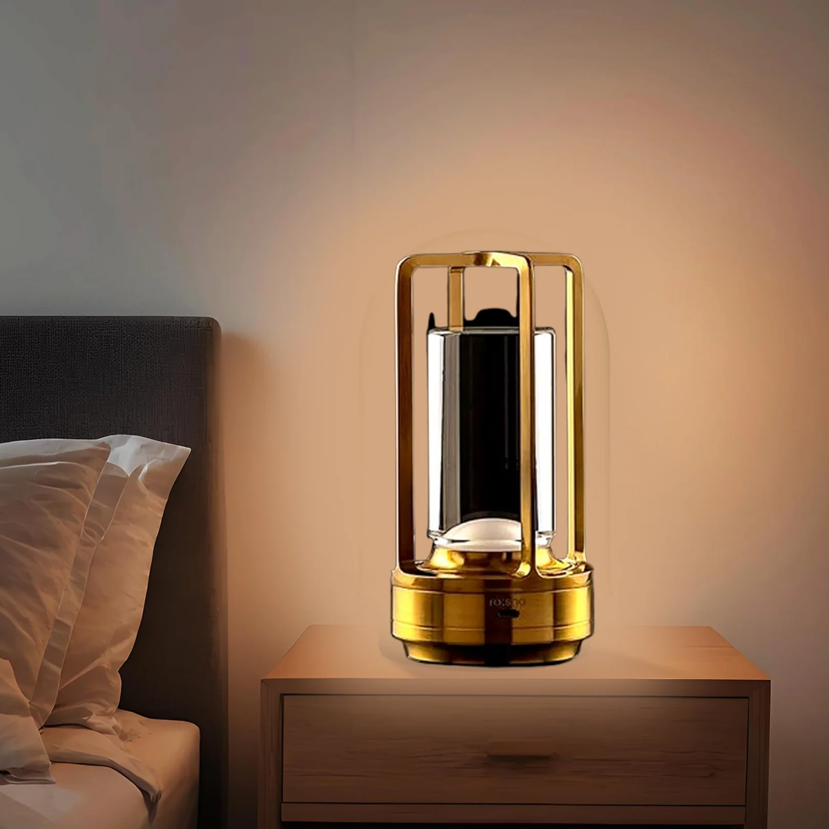 Crystal Lantern Table Lamp Rechargeable Cordless LED Light with 3 Colors 1 Pc - Image 9