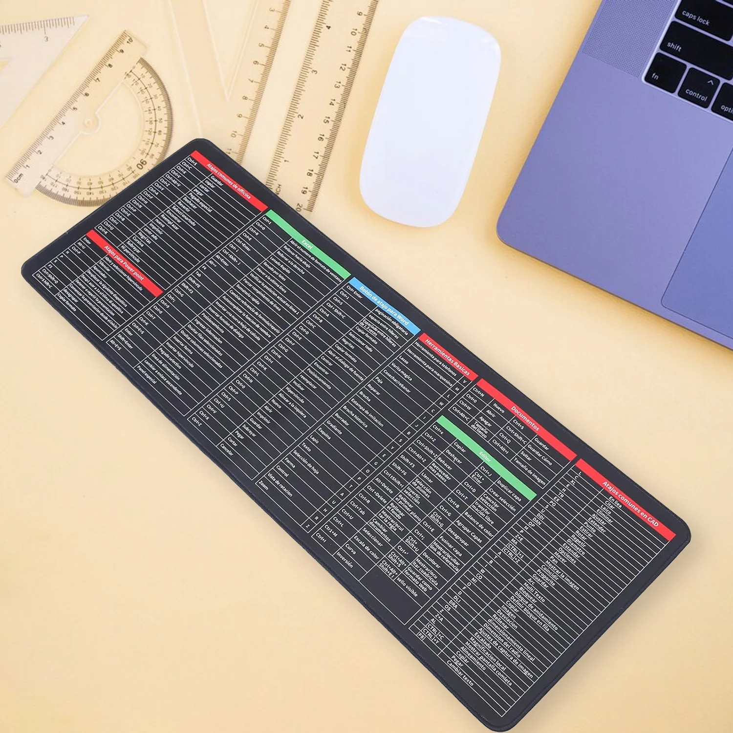 Mat of Shortcut Keyboard  Mouse Pad Mat Mouse Pads for Desk Quick Key Super Large Anti-slip Keyboard Pad Desk Accessories Desktop Mouse Pad Office Oversized Big Mouse Pad Rubber (80—30 Cm) - Image 5
