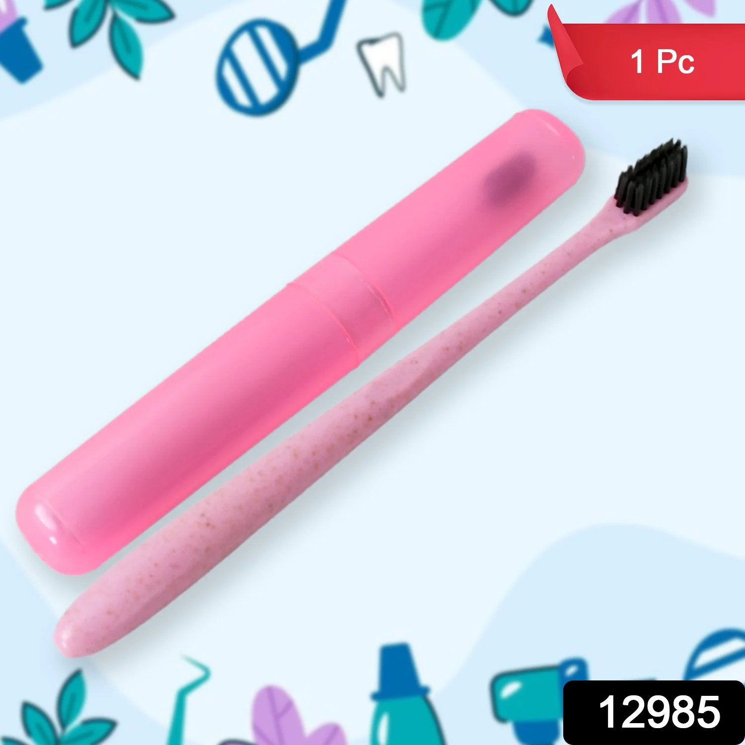 Soft Toothbrush With Toothbrush Cover Cleaner Scraper for Men and Women(1 Pc) - Image 2