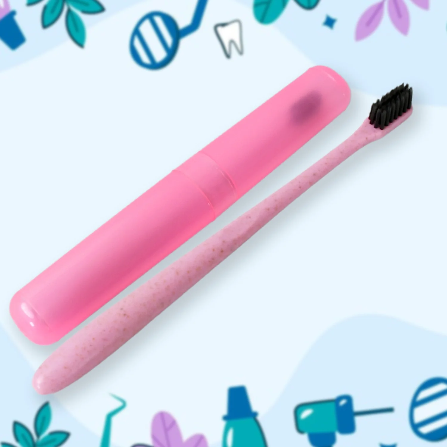 Soft Toothbrush With Toothbrush Cover Cleaner Scraper for Men and Women(1 Pc) - Image 3