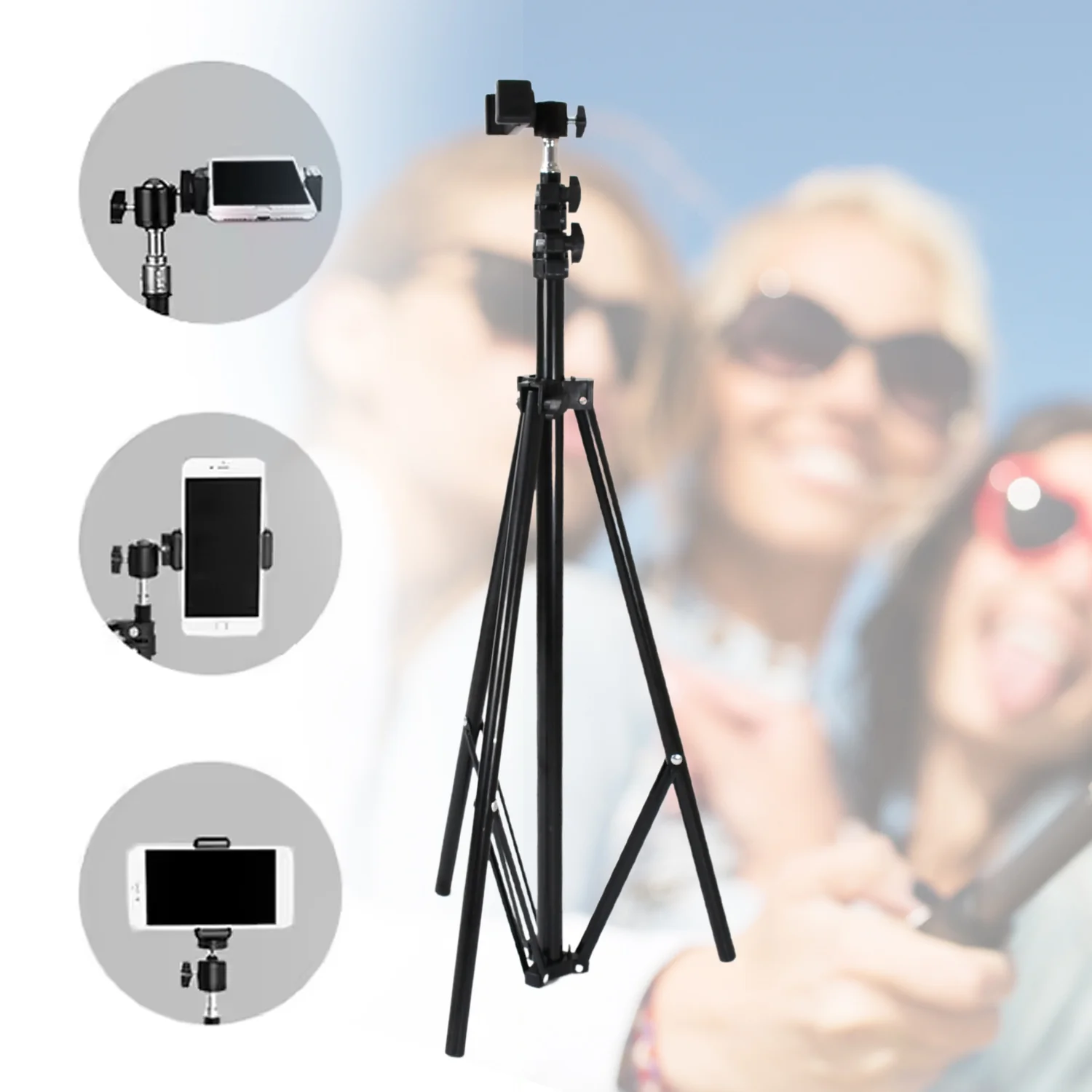 Professional Tripod for DSLR Photography (Max Height 178cm, Multi-Head, Folding) - Image 6