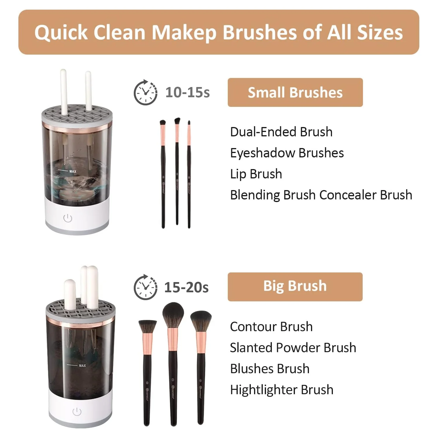 Automatic Makeup Brush Cleaner Fast Electric Brush Cleaner  (1 Pc) - Image 7