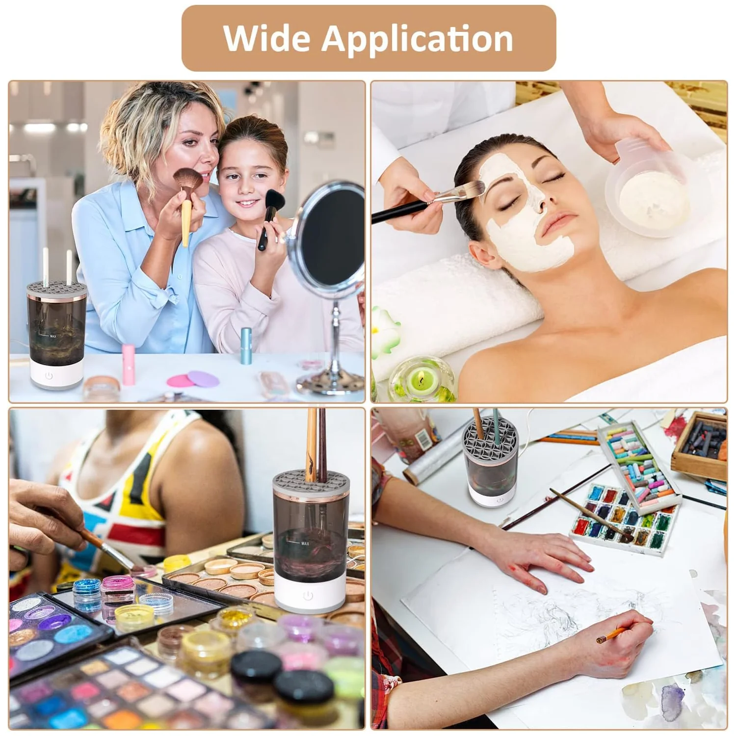 Automatic Makeup Brush Cleaner Fast Electric Brush Cleaner  (1 Pc) - Image 8
