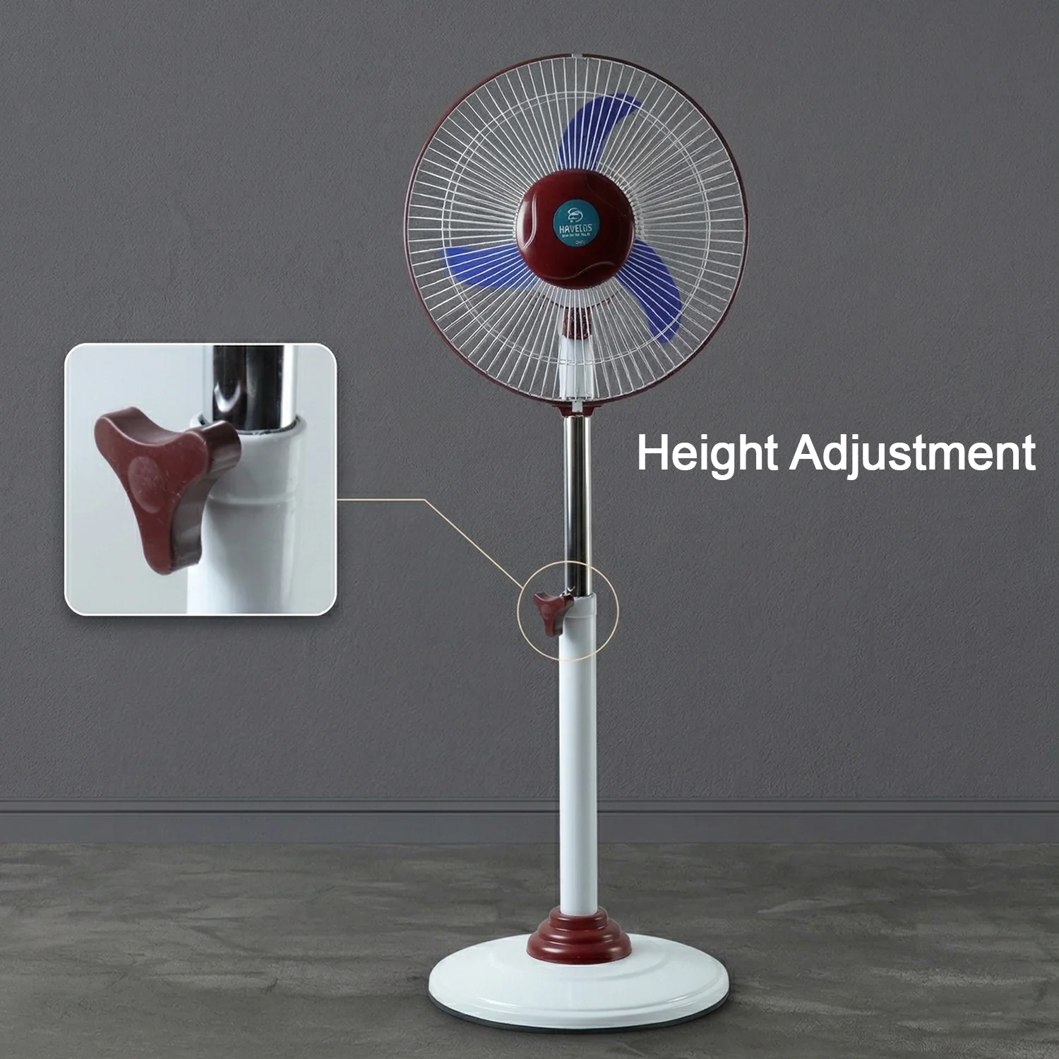 OMEGA 12V Rechargeable Pedestal Fan with LED Light (1 Pc) - Image 7
