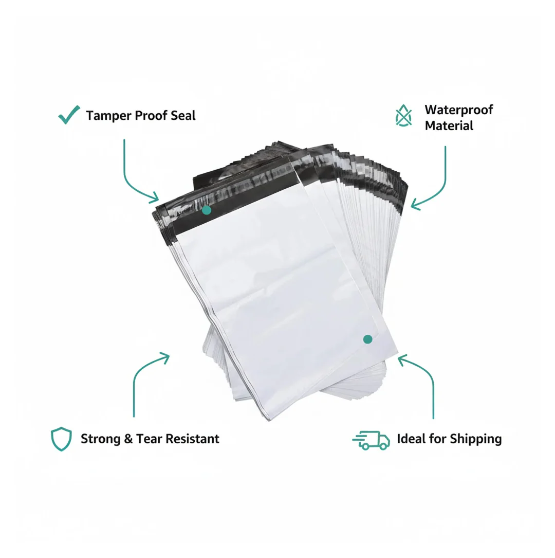 Tamper Proof Courier Bags(12X14 PLAIN 180 POD M1) - 100 pcs - Image 4