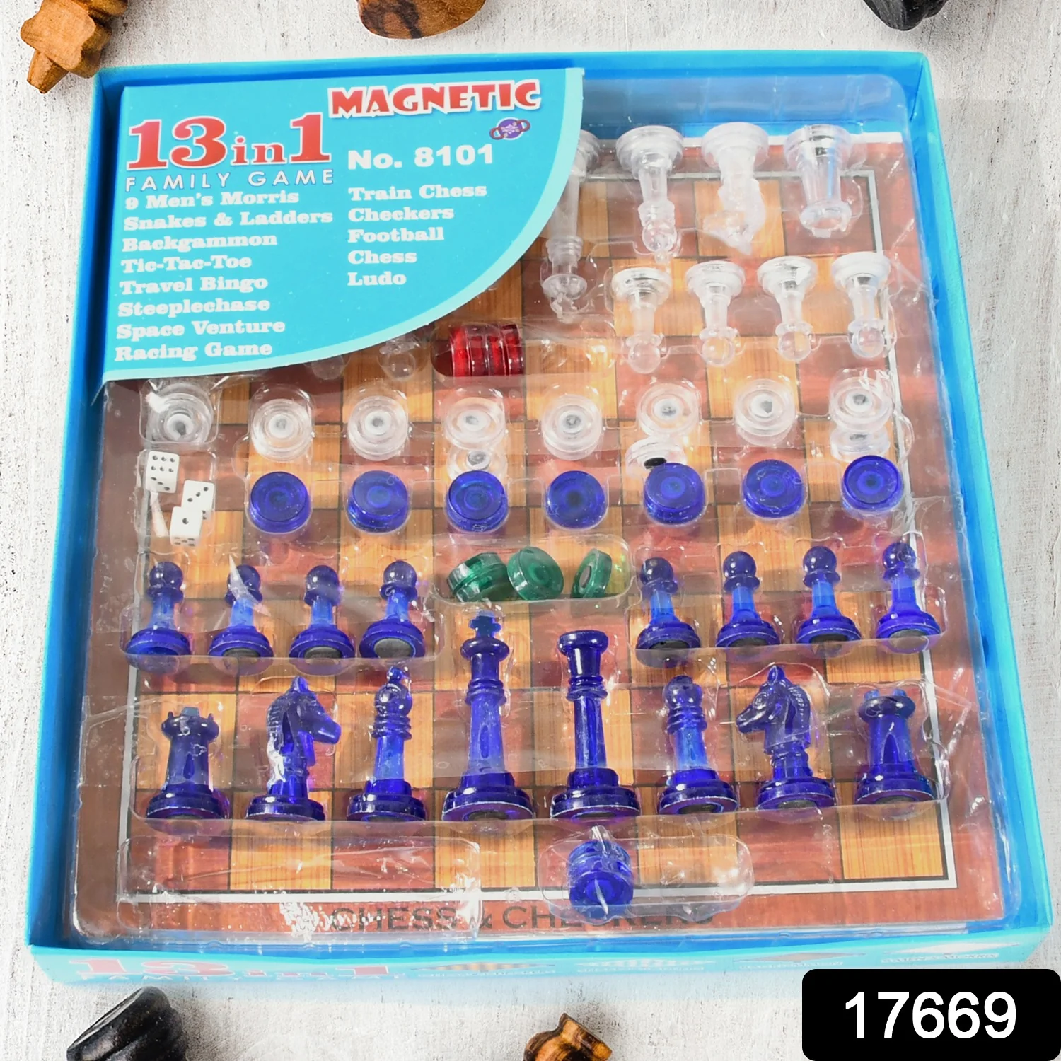 13 in 1 Family Board Game Chess,  Space Venture, Steeplechase Set for Kids - Image 2