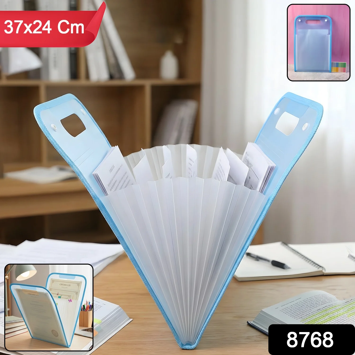 13 Pocket Document File Folder with Handle - Image 2
