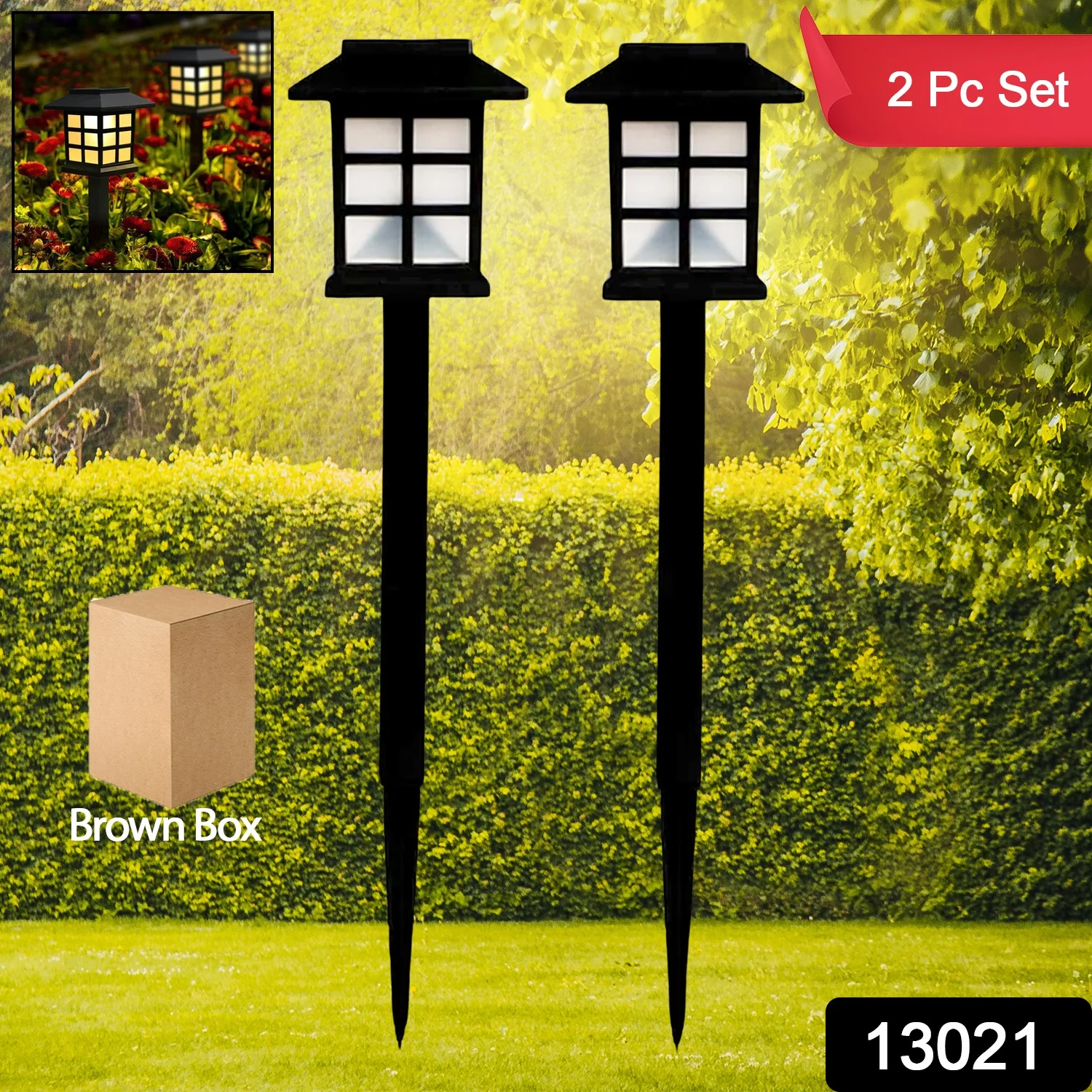 Solar Garden Lights, Outdoor Solar Landscape Lights (Pack of 2) - Image 2