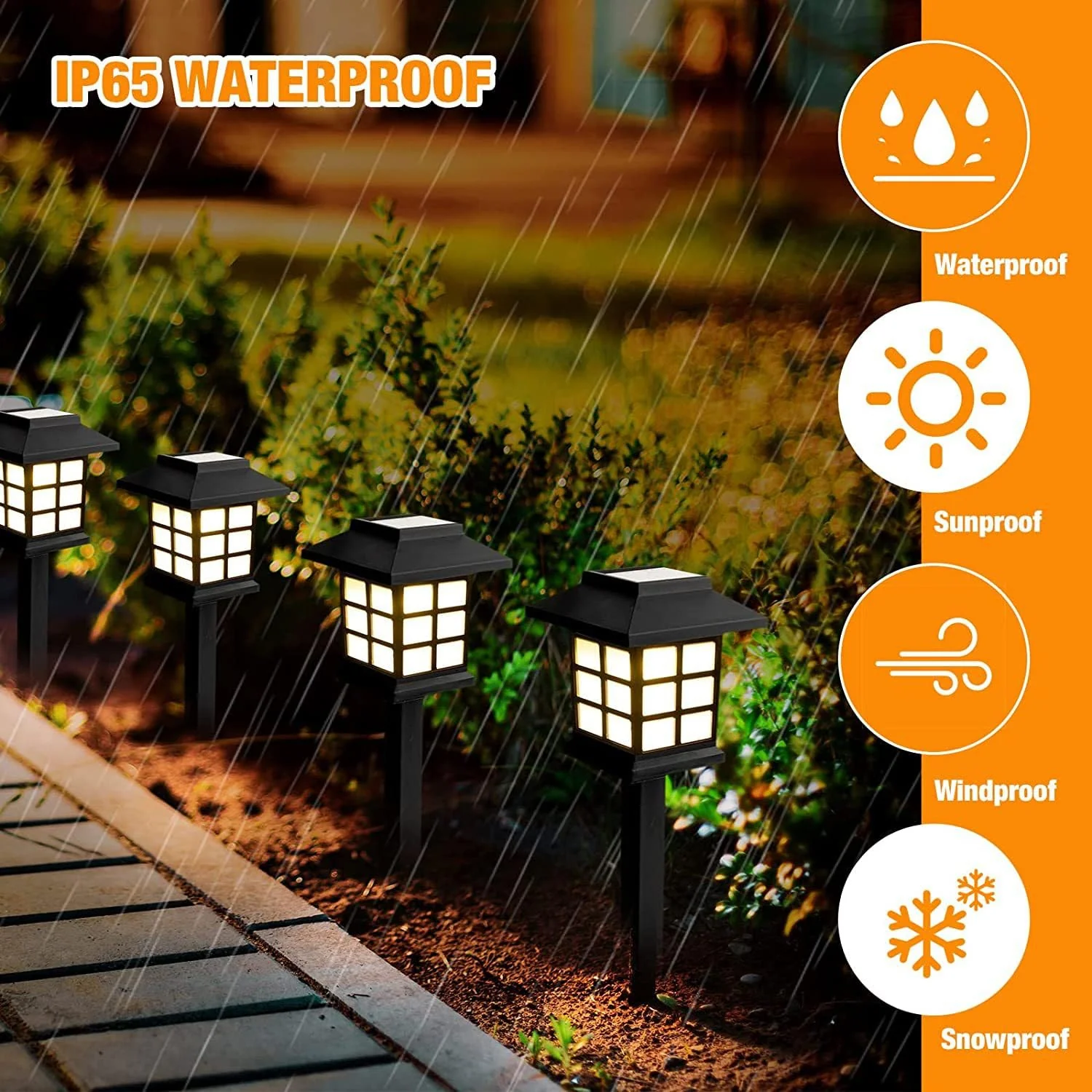 Solar Garden Lights, Outdoor Solar Landscape Lights (Pack of 2) - Image 3