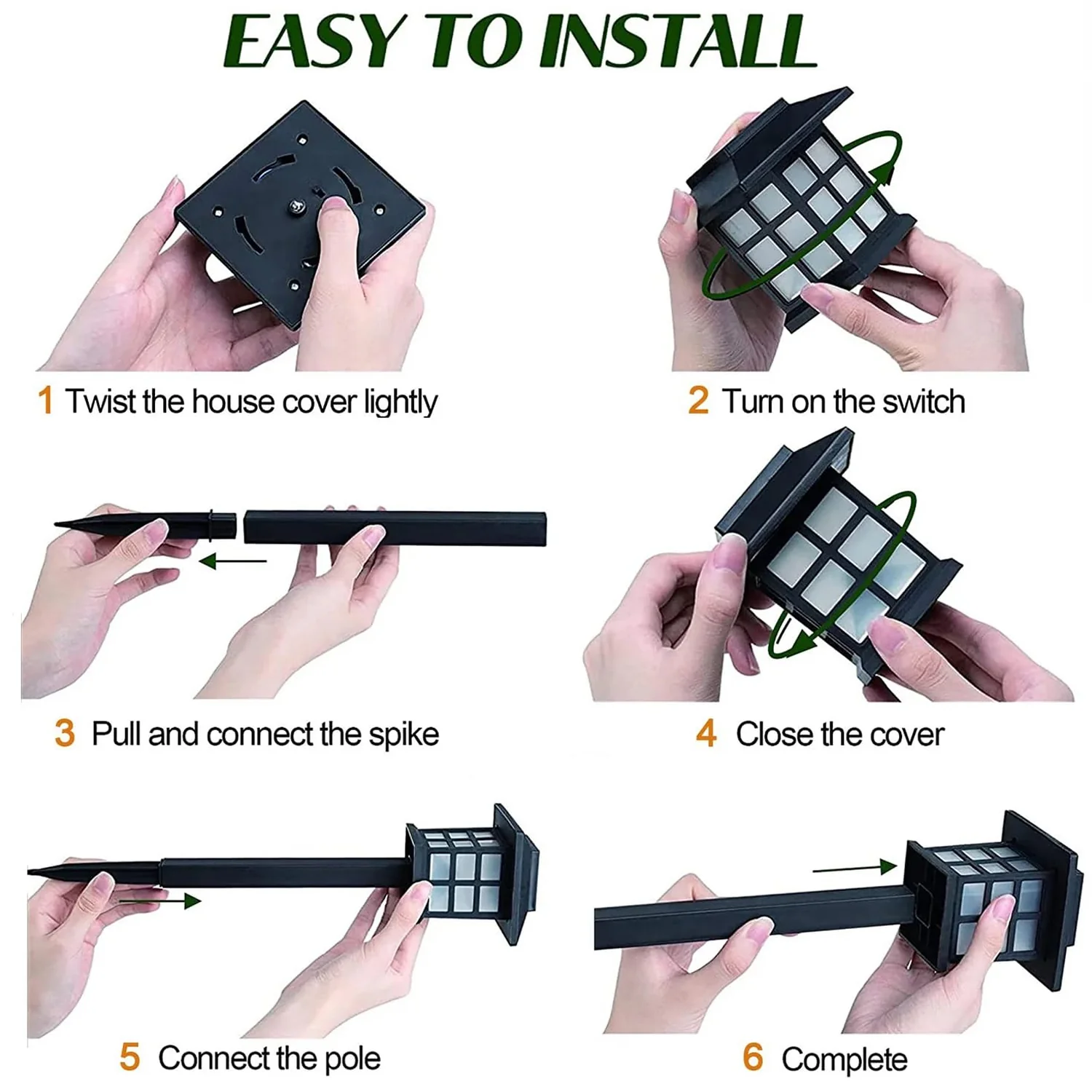 Solar Garden Lights, Outdoor Solar Landscape Lights (Pack of 2) - Image 7