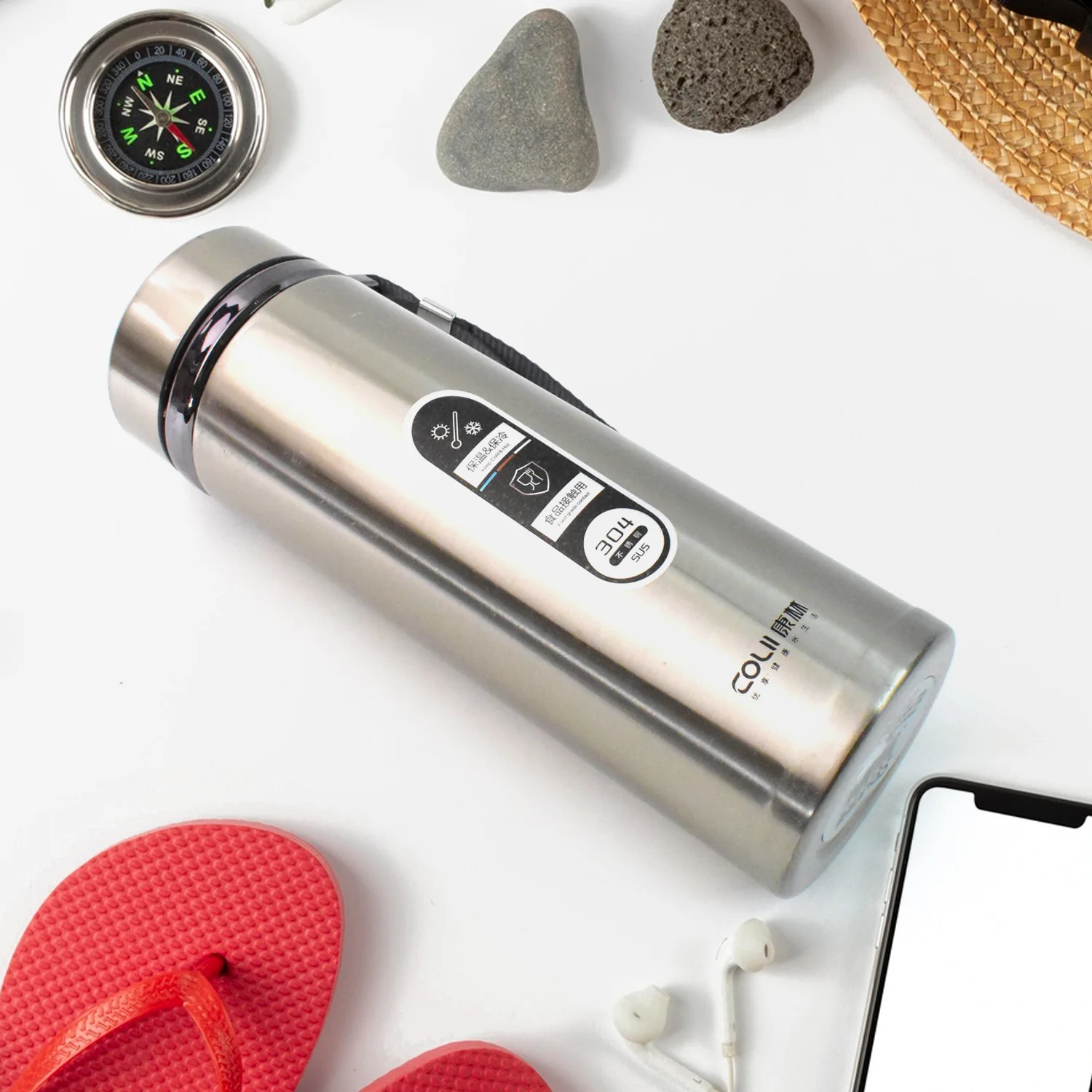 Stainless Steel Vacuum Insulated Water Bottle 900ML Approx (Mix Color) - Image 7