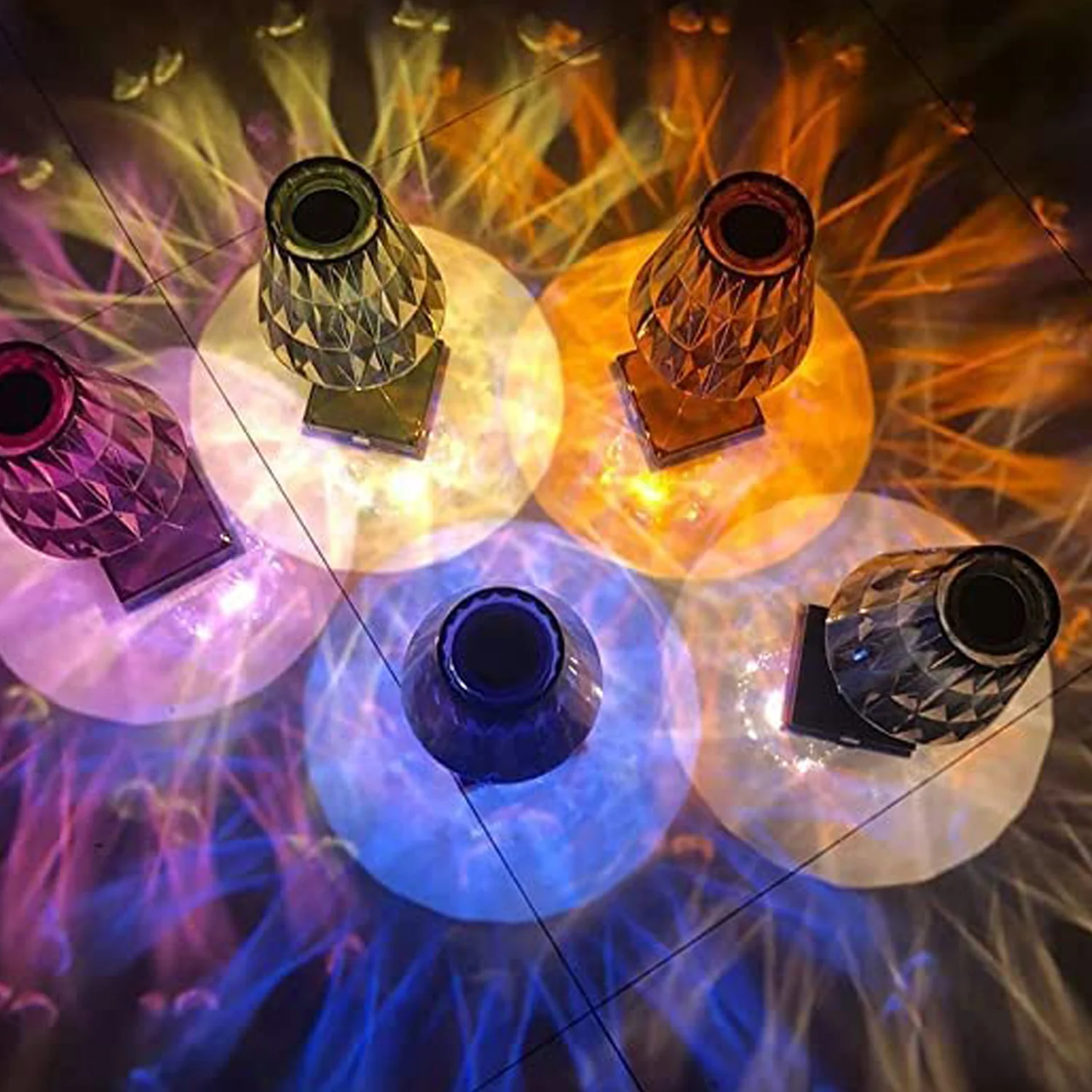Crystal Diamond LED Table Lamp with 16 Colors – Bedroom Decor - Image 8