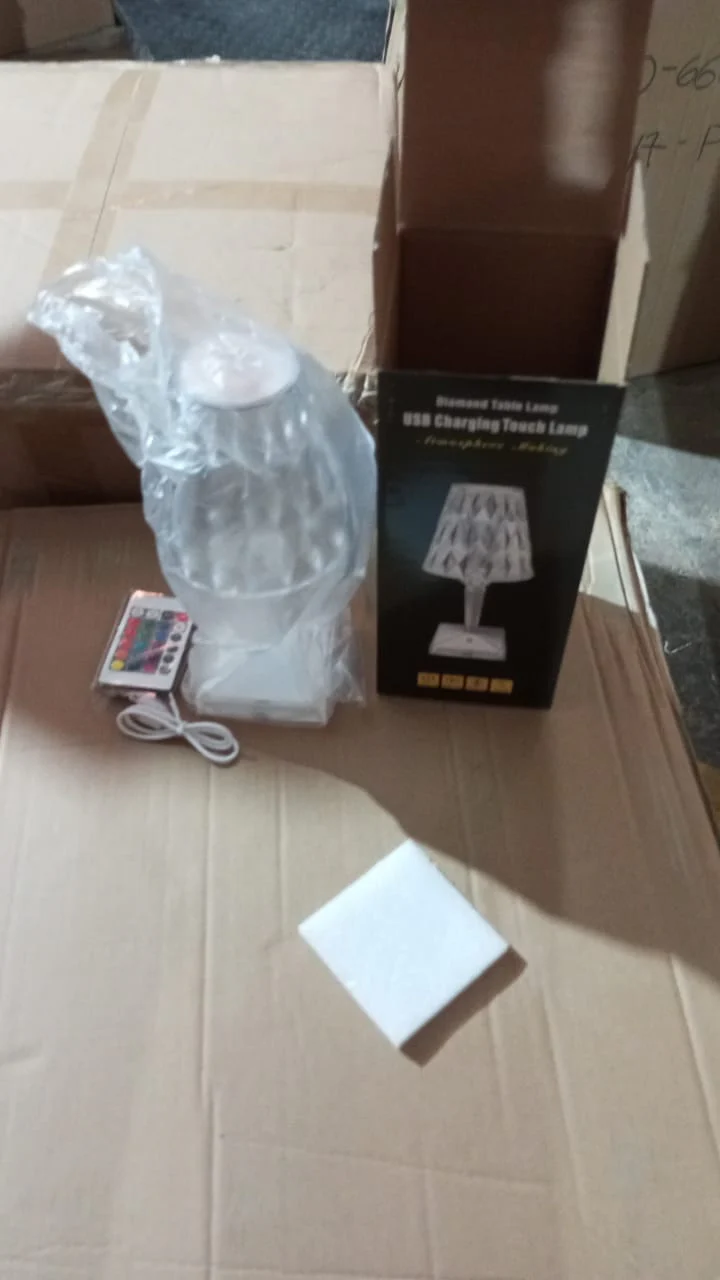 Crystal Diamond LED Table Lamp with 16 Colors – Bedroom Decor - Image 9