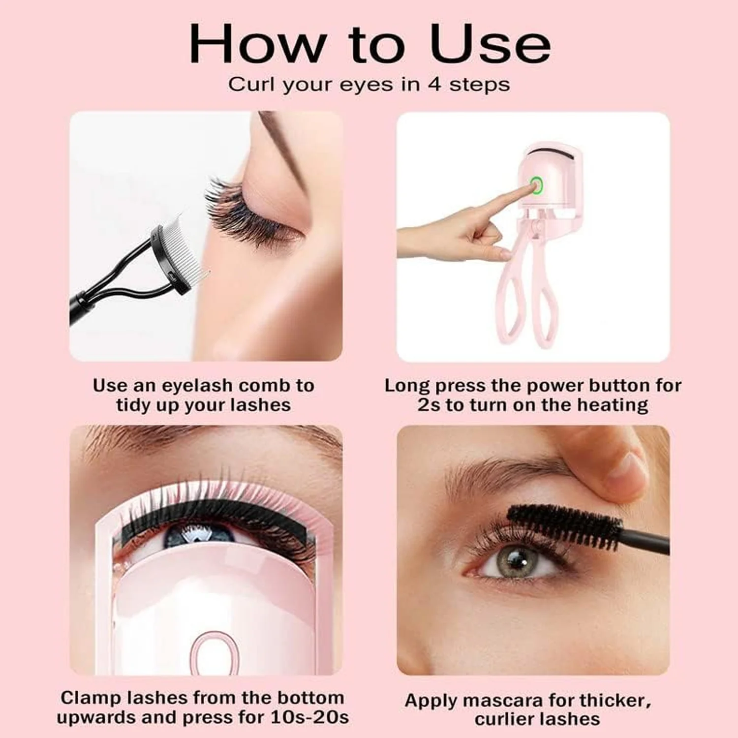 Electric Heated Eyelash Curlers (1 Pc) - Image 3