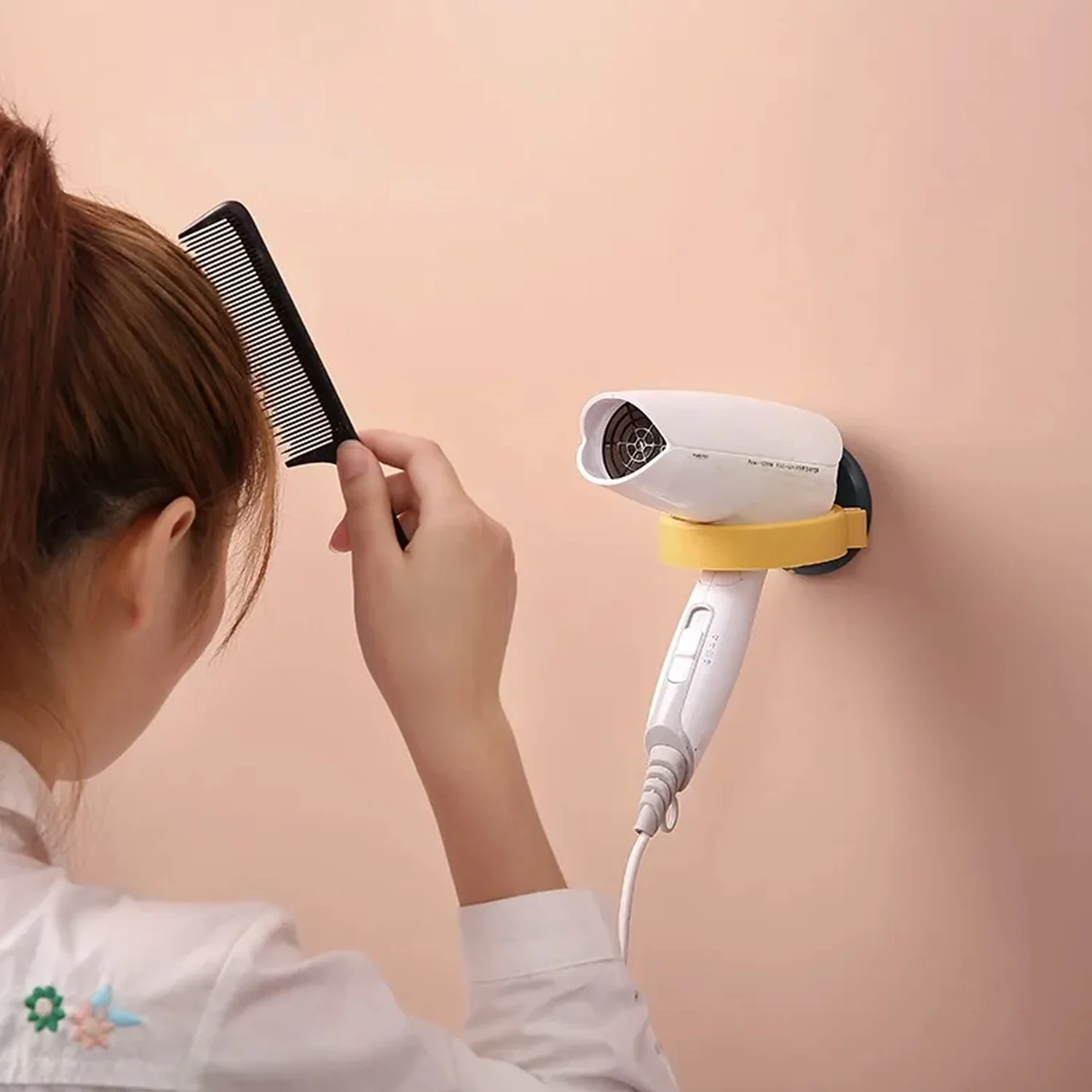 Wall Mount Hair Dryer Holder with Suction Cup, Salon / Home Use  Dryer Stand Rack (1 Pc) - Image 5