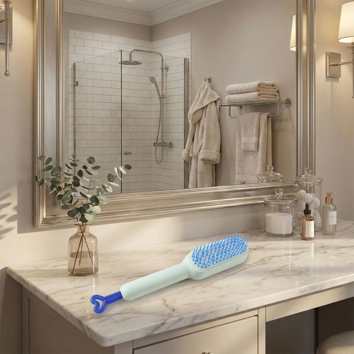 Self-Cleaning Hairbrush, Massage Comb (1 Pc / With Box), Hair accessories - Image 7