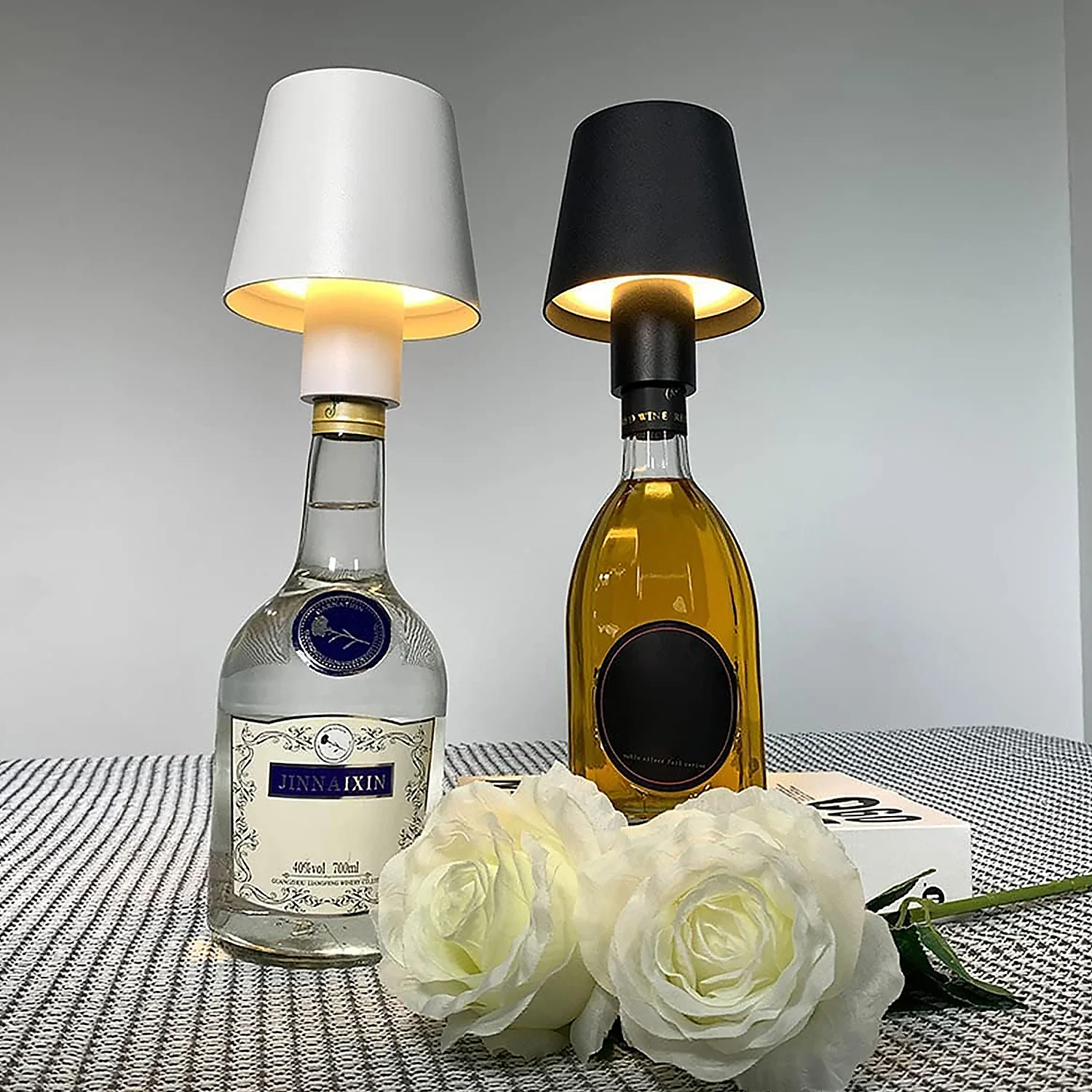 USB Rechargeable LED Bottle Lamp – 3-Color Dimmable Wireless Table Light (1 Pc) - Image 4
