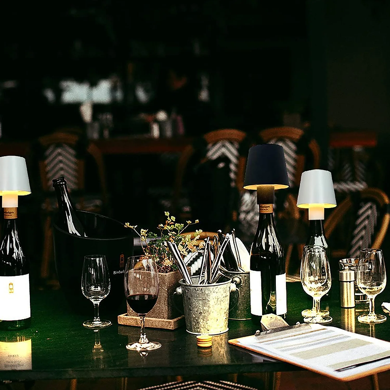 USB Rechargeable LED Bottle Lamp – 3-Color Dimmable Wireless Table Light (1 Pc) - Image 6
