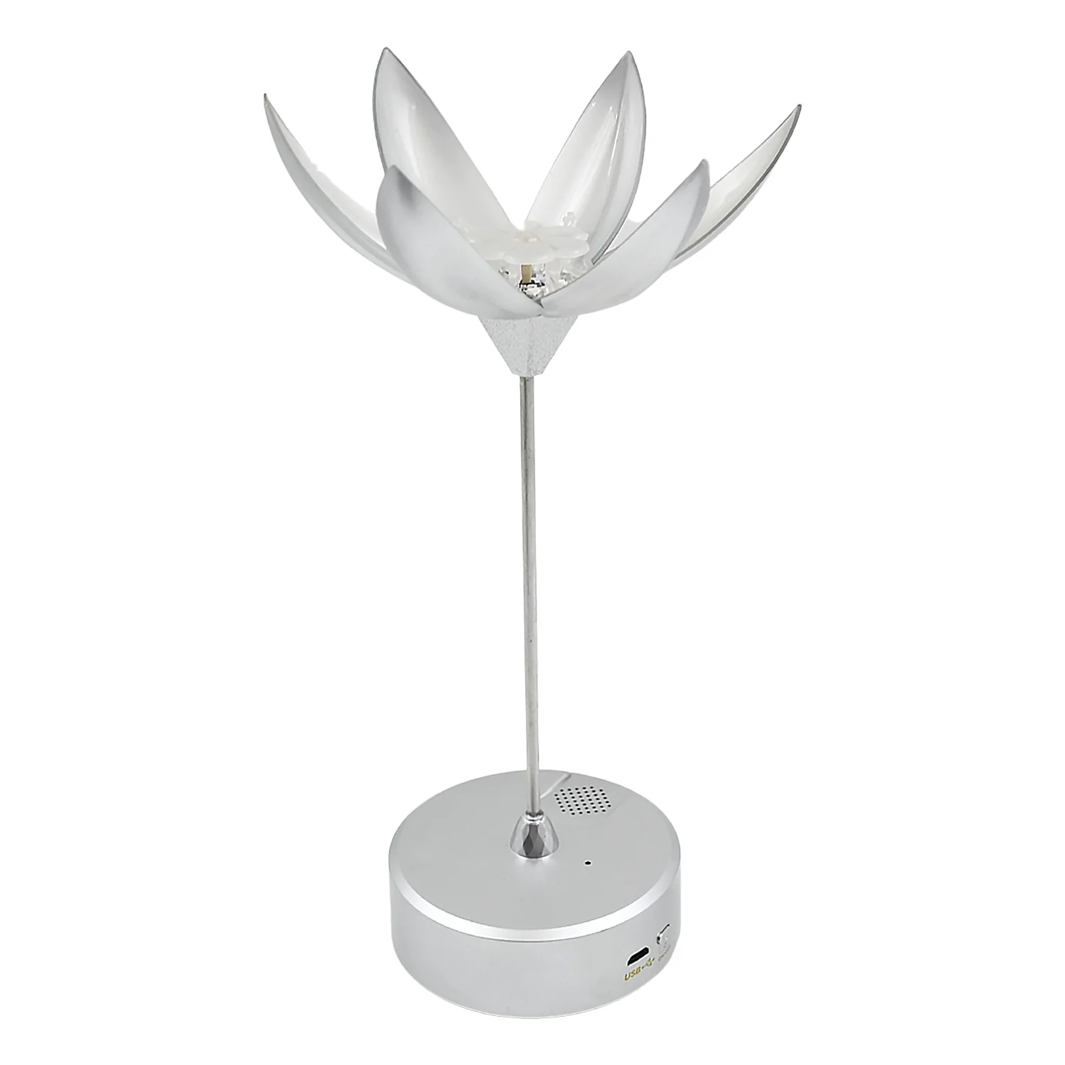 Lotus Flower Lamp with Music, Touch Open and Close, USB Rechargeable (1 Pc) - Image 4