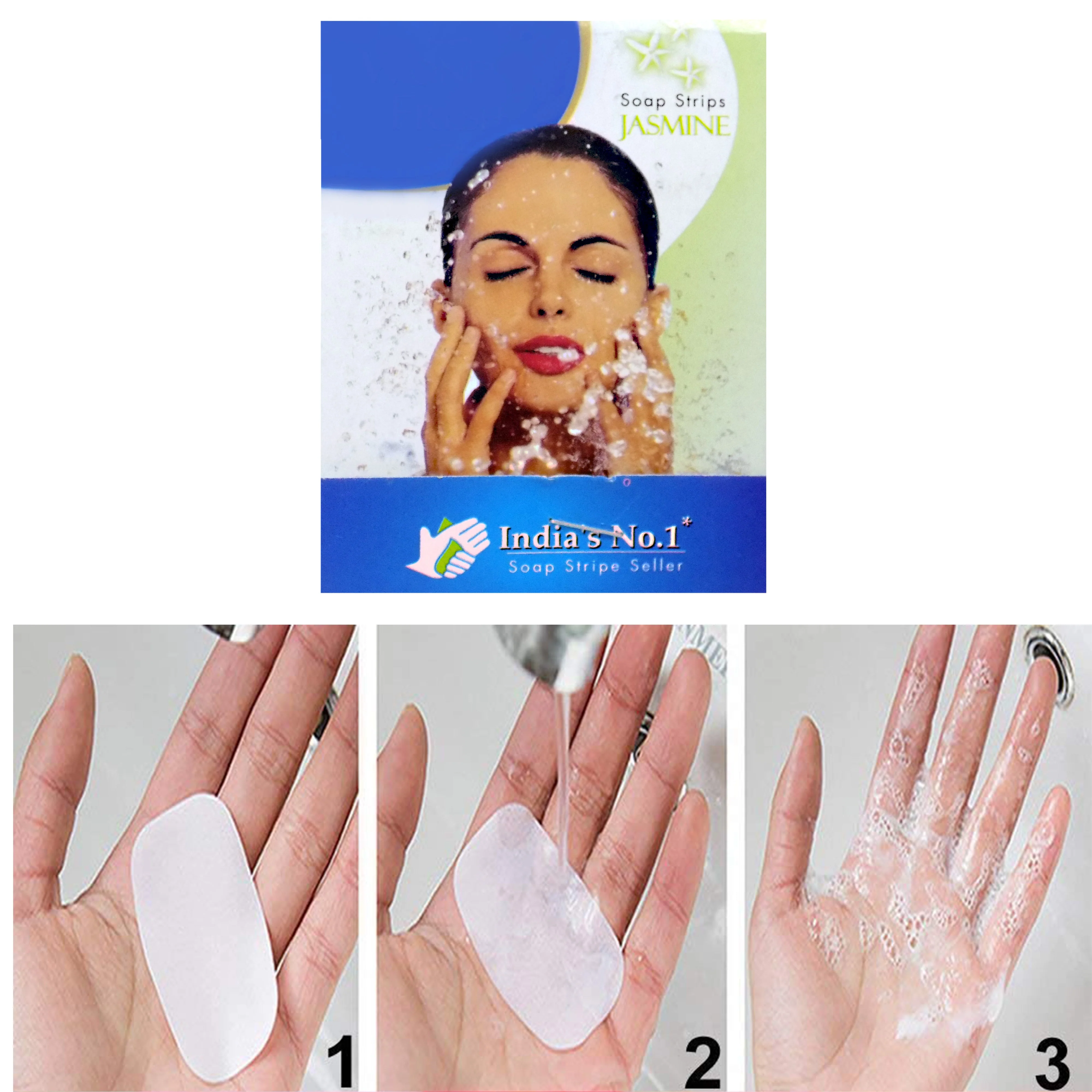 Fresh Paper Soap Strips Traveling Hand Wash with Jasmine Fragrance (100pc) - Image 7
