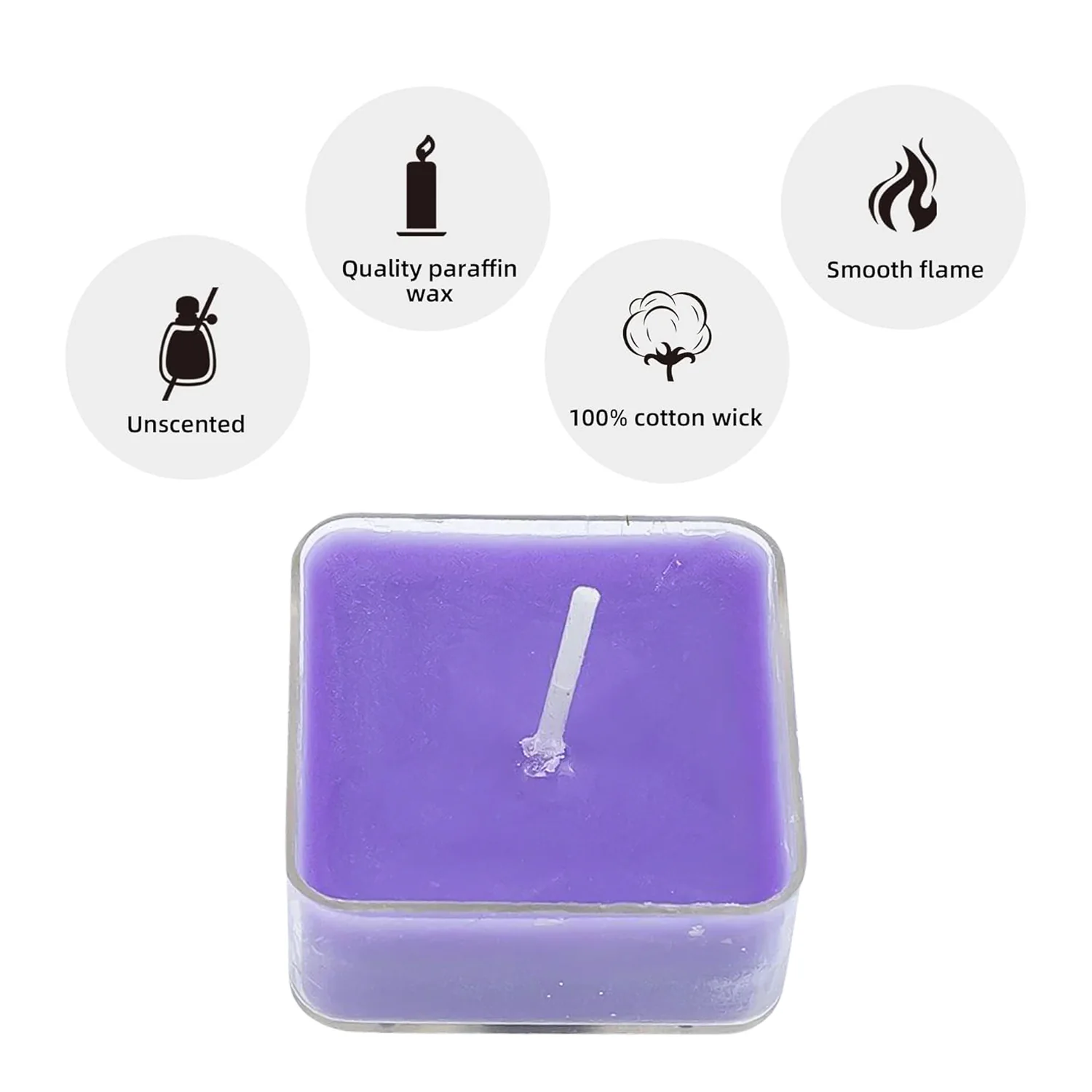 Smokeless Scented Acrylic Lavender Tealight Candles | Scented Acrylic Tealight Candle Set of 1 for Home Decoration and Celebrations | Long Burning Time Candle, Diwali (1 Pc / Mix Color) - Image 7