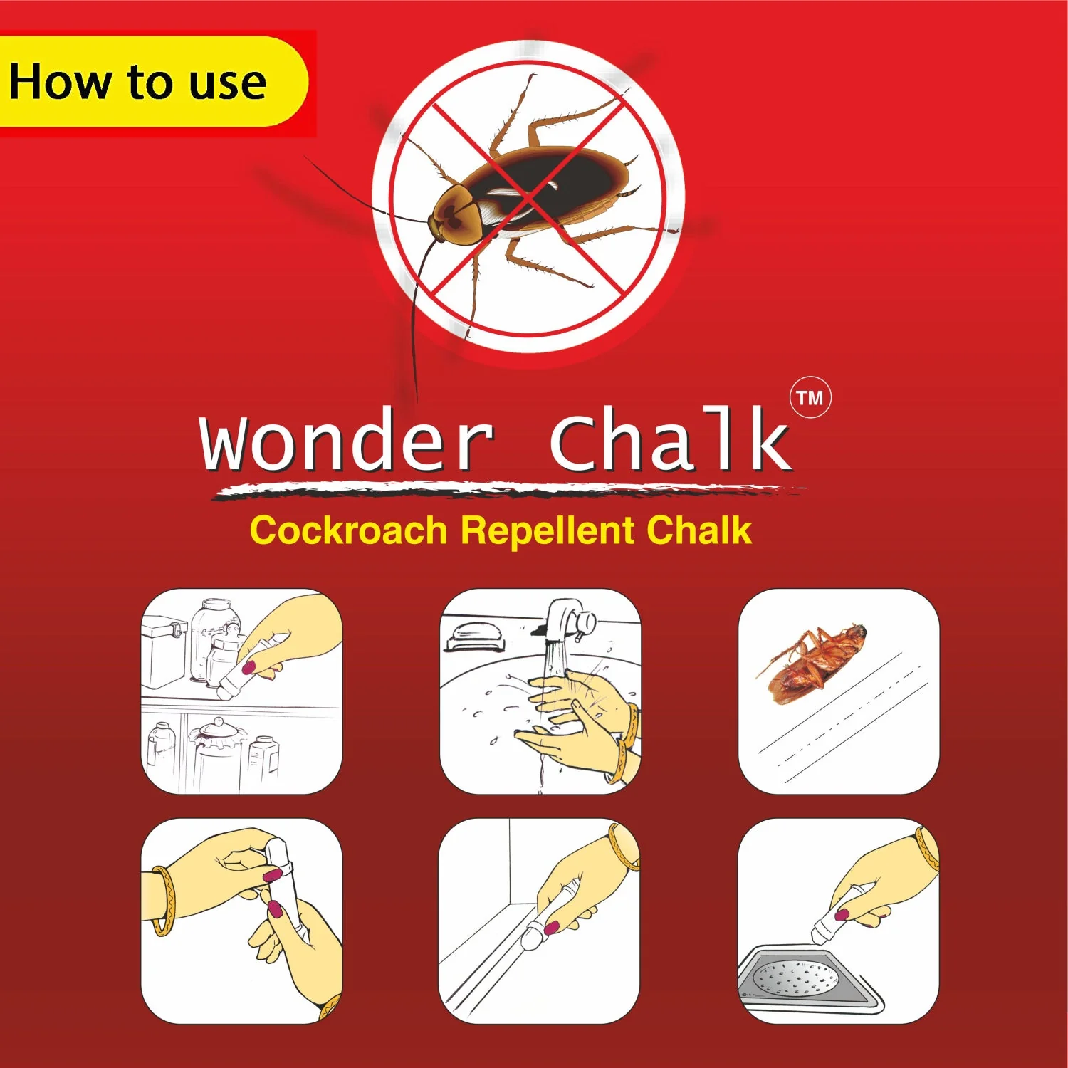 Cockroach Chalk – Strong Insecticide Repellent Chalk for Pest Control (12 Pcs) - Image 6