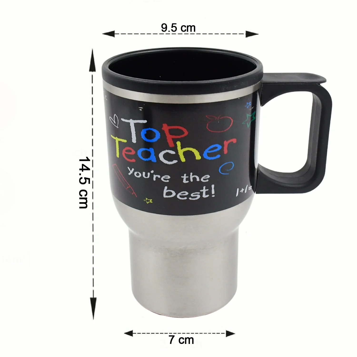 Stainless Steel Insulated Travel Mug - Double-Walled Vacuum Cup Lid & Handle, Tumbler - Image 6