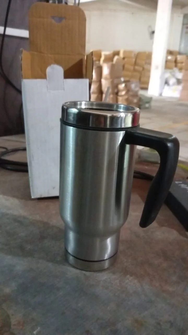 Stainless Steel Coffee Mug (1 Pc / With lid & Handle) - Image 8