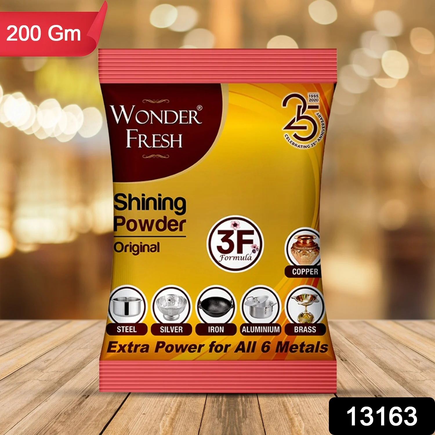 Shining Powder Cleans Polishes Copper Brass Silver Aluminum Iron Steel Removes 200 GM - Image 2
