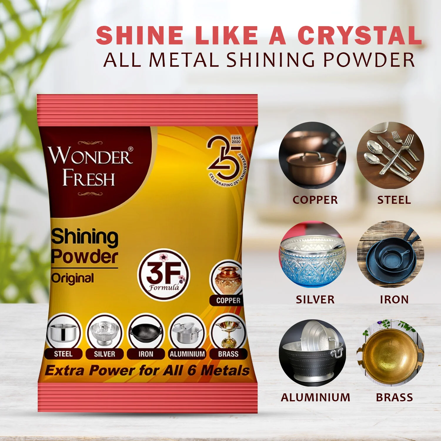 Shining Powder Cleans Polishes Copper Brass Silver Aluminum Iron Steel Removes 200 GM - Image 4