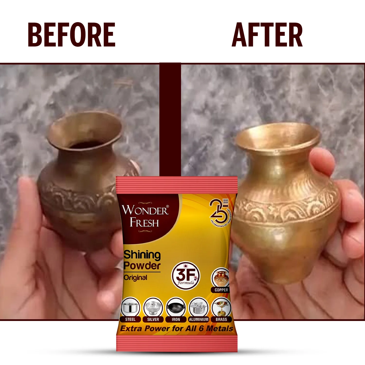 Shining Powder Cleans Polishes Copper Brass Silver Aluminum Iron Steel Removes 200 GM - Image 6