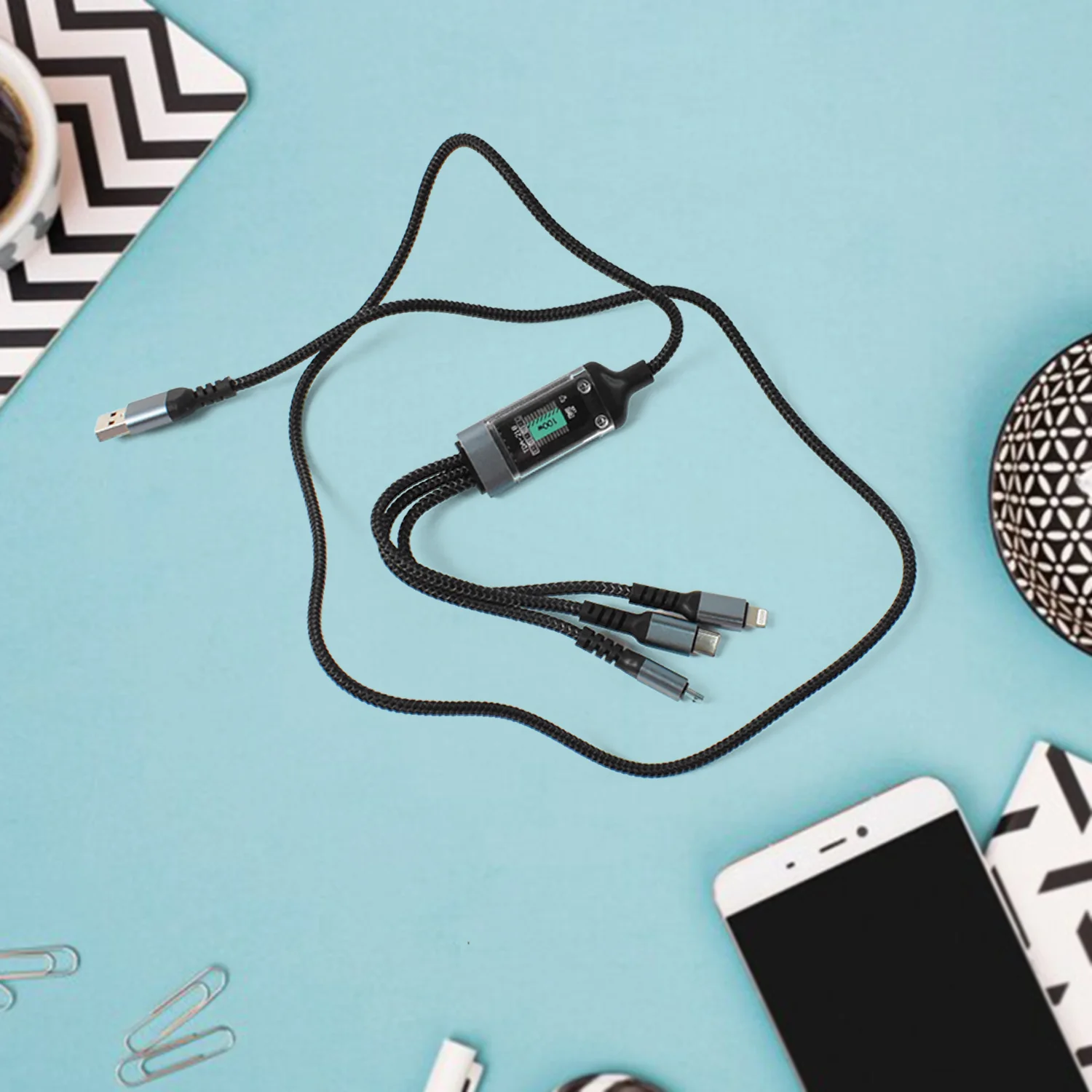 3-in-1 Super Fast Charging Cable 100w - Image 3