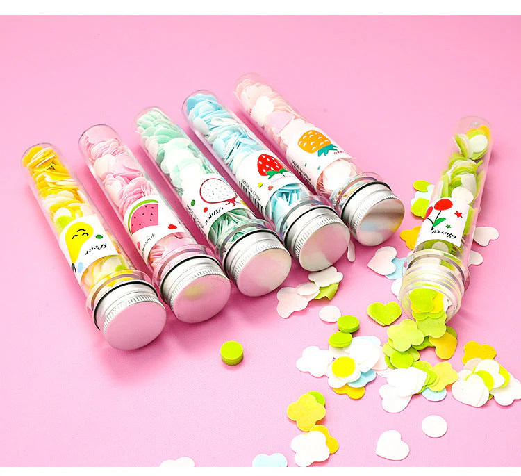 Portable Hand Washing Bath Flower Shape Paper Soap Strips In Test Tube Bottle - Image 5