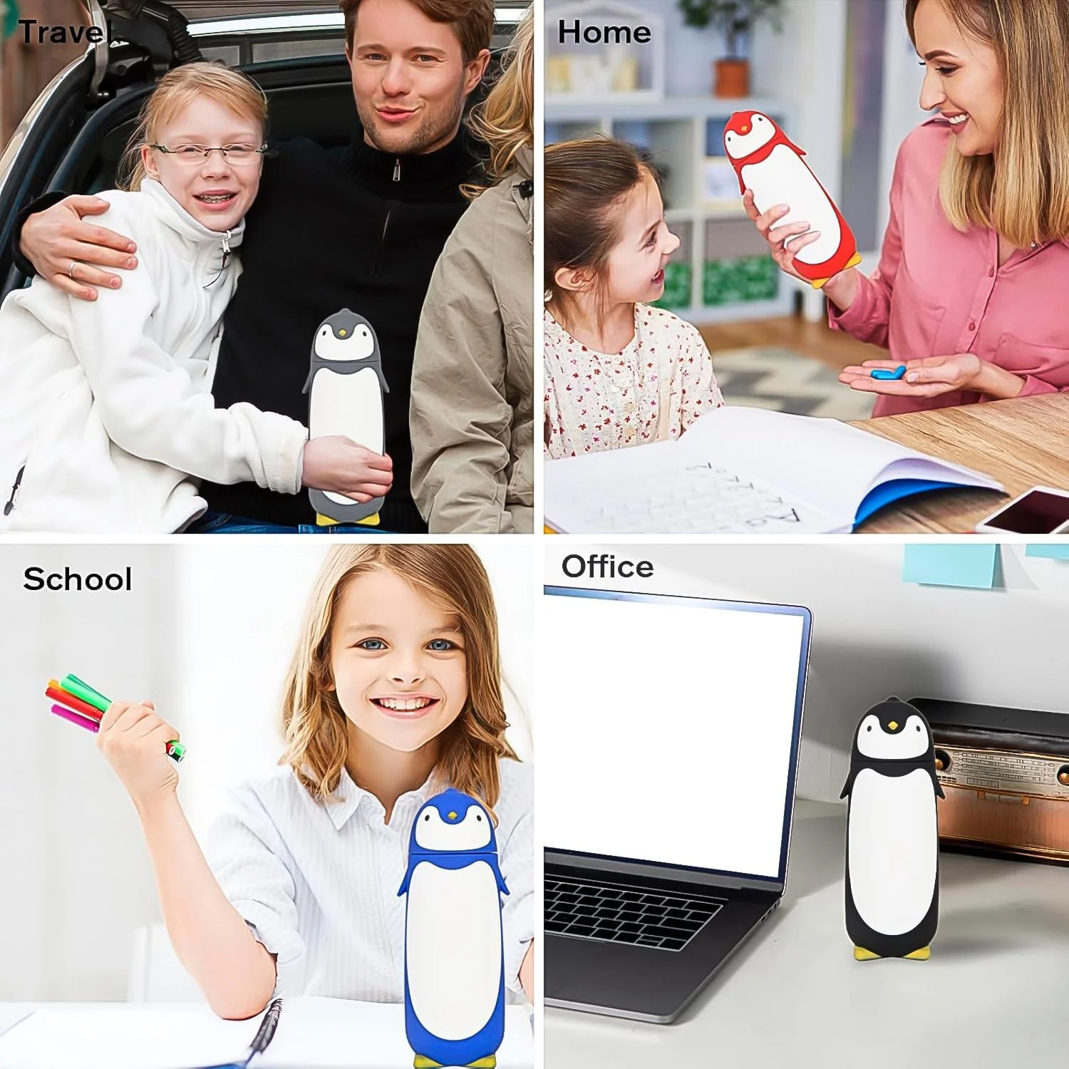 Customize Penguin Water Bottle – Cartoon Penguin Design (Add Your Name) - Image 5