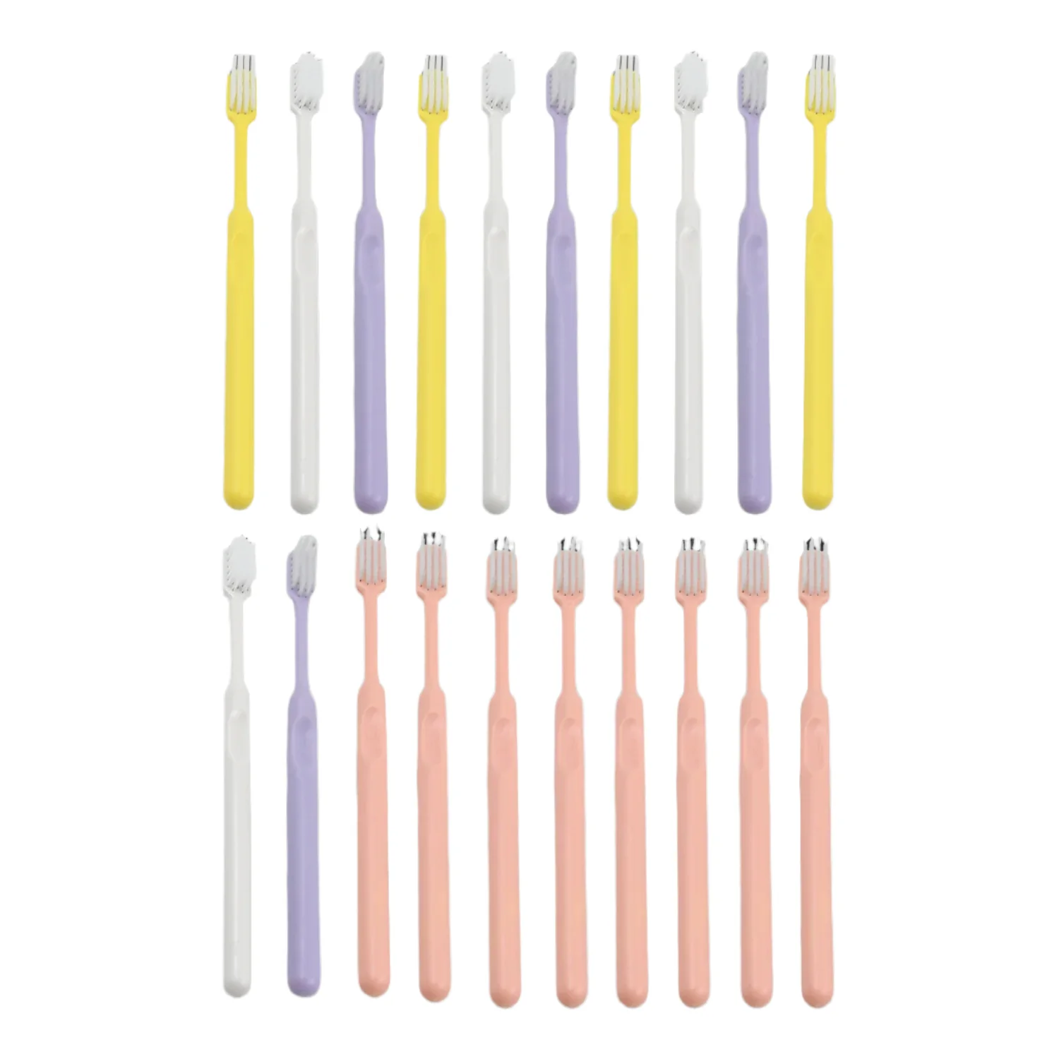 Plastic Toothbrush With Plastic Round Box (20 pcs Set) - Image 3