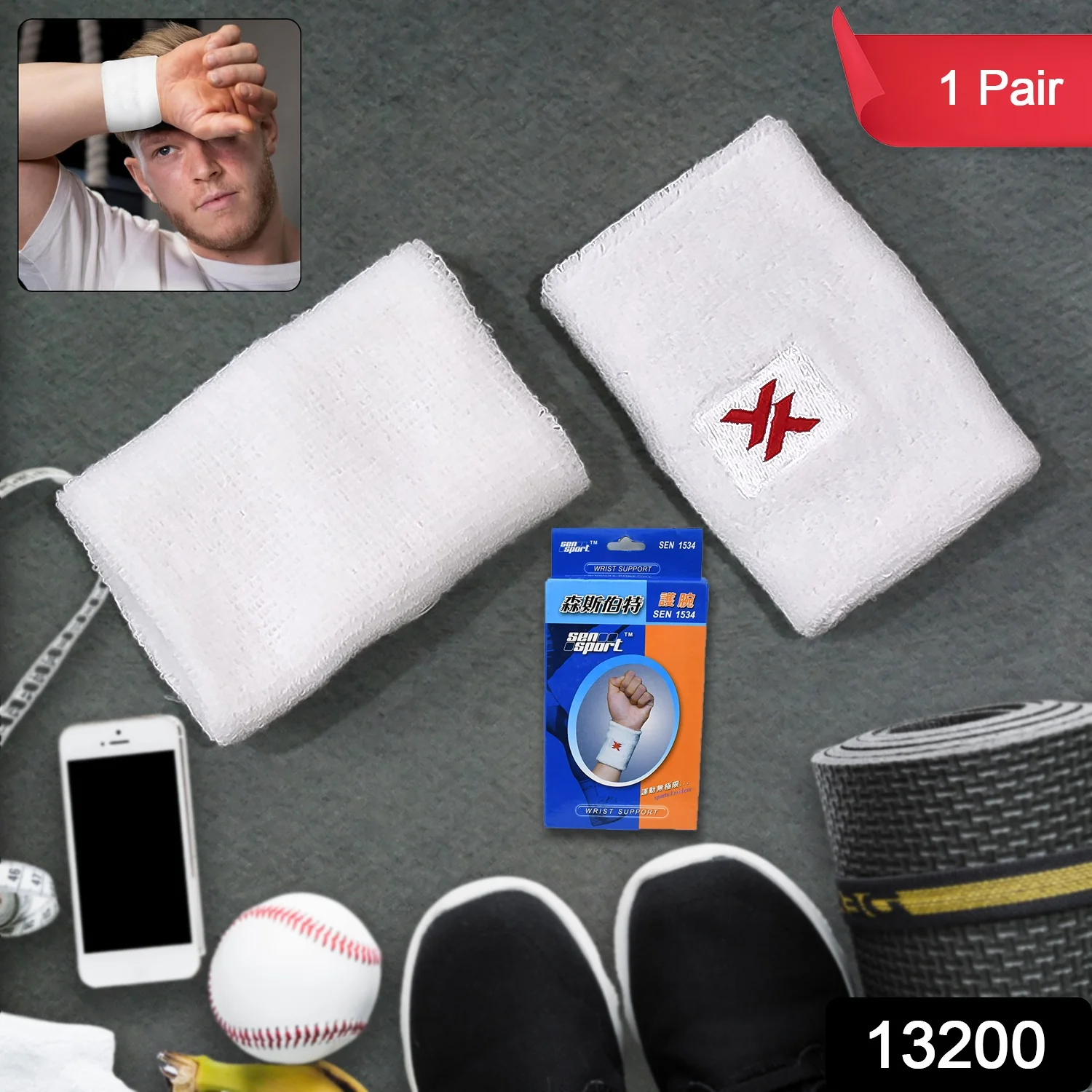Wrist Support Band, Sleeve, Arthritis Pain Relief (1 Pair) - Image 2