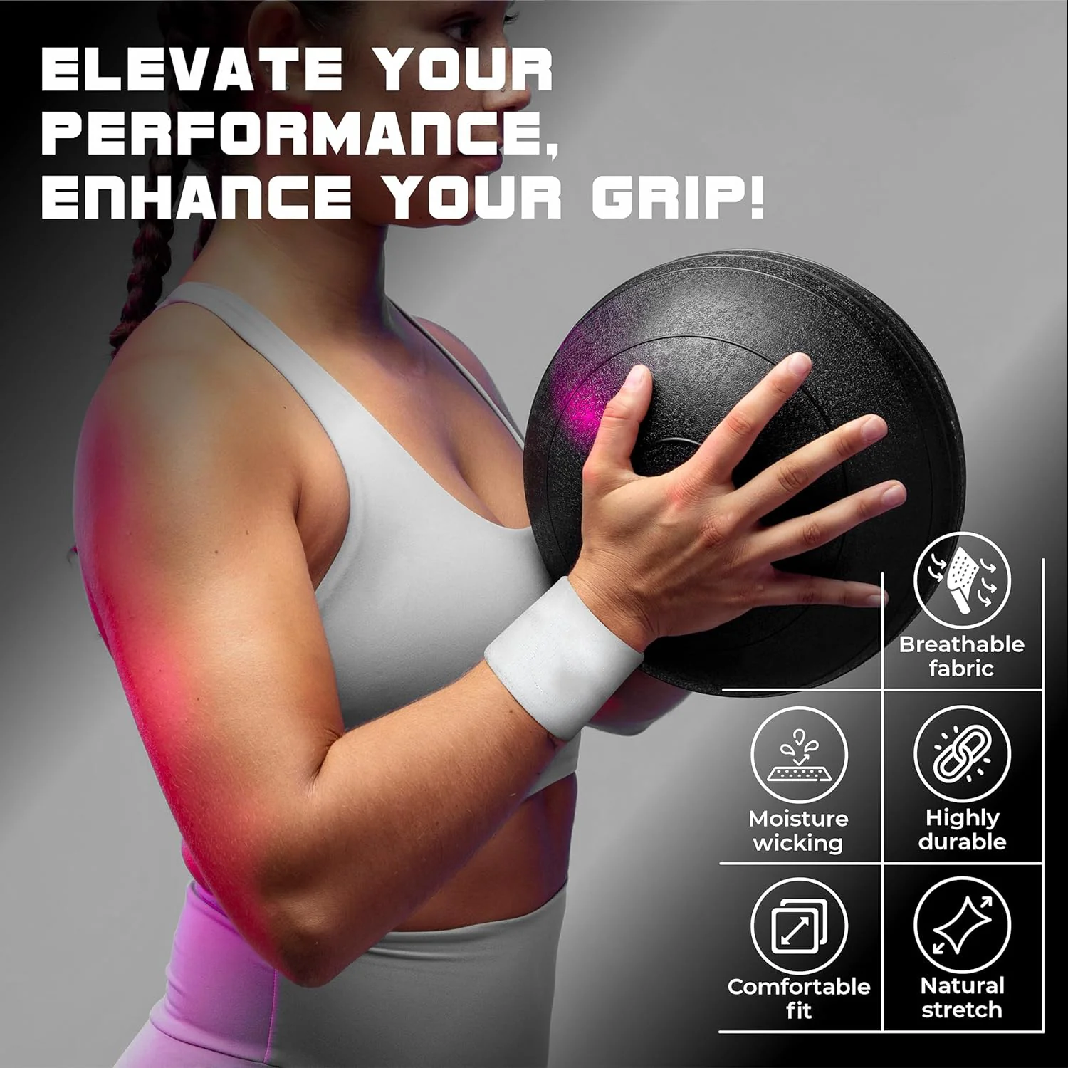 Wrist Support Band, Sleeve, Arthritis Pain Relief (1 Pair) - Image 3