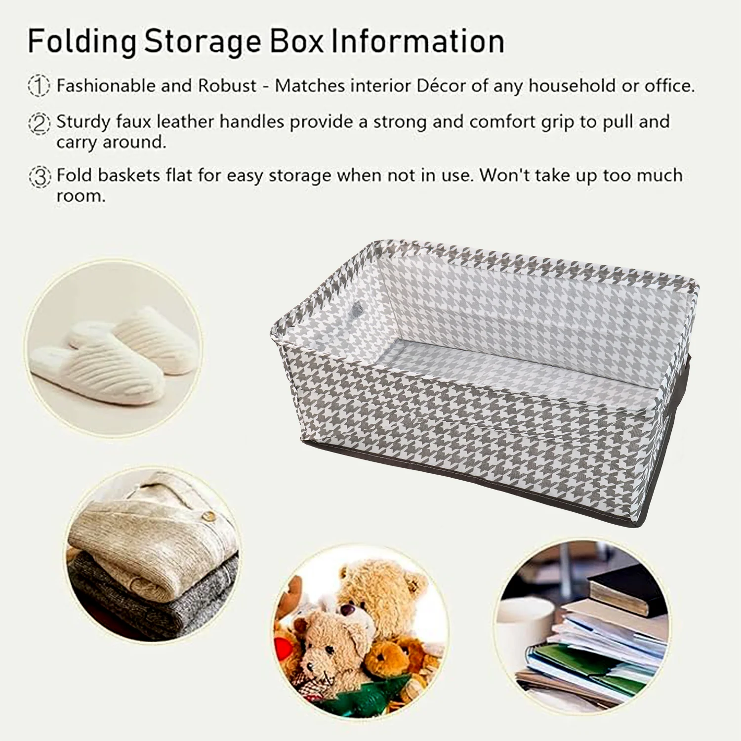 Cloth storage baskets, closet storage bins (42×28 Cm) - Image 3